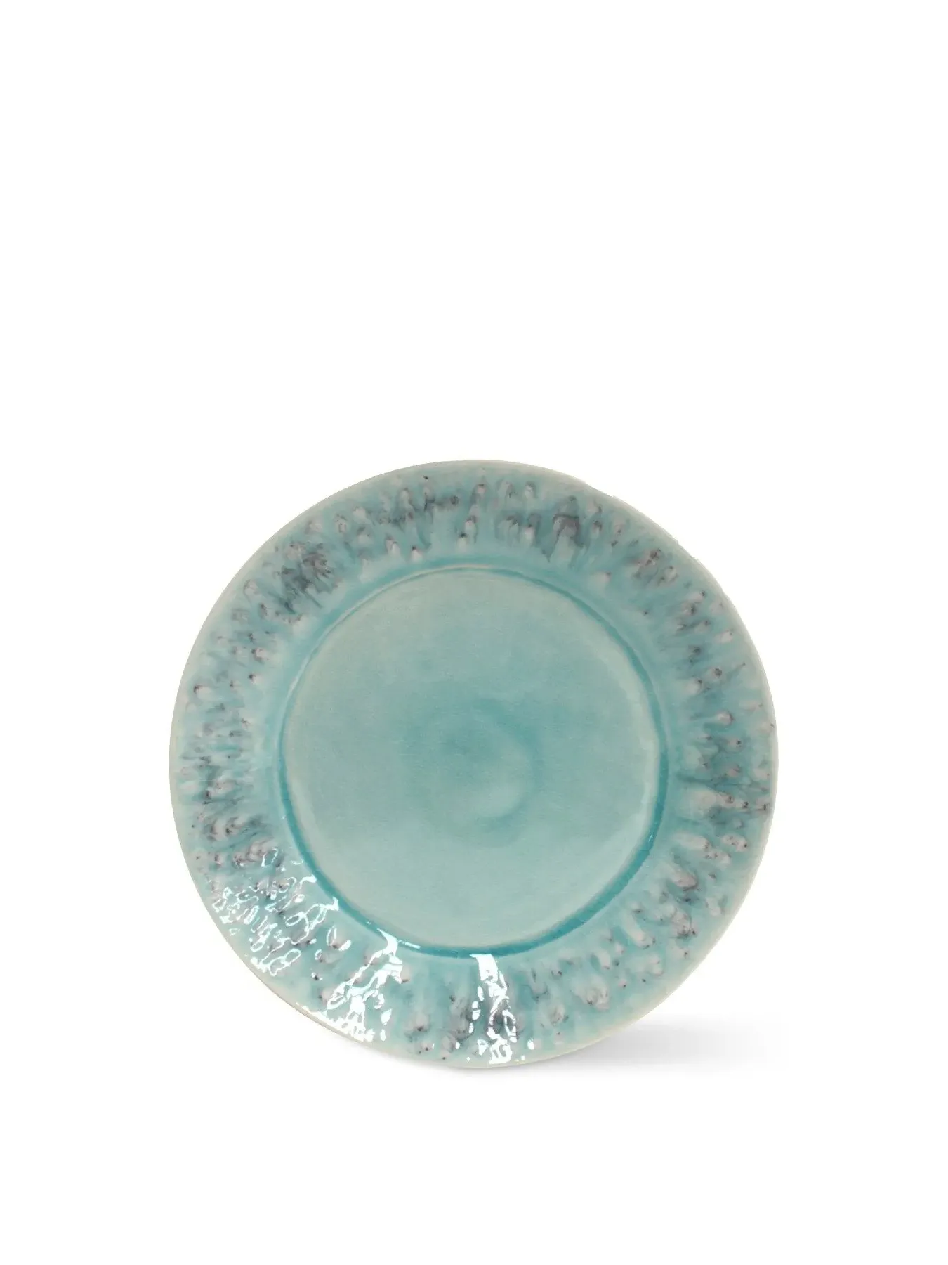 Dinner Plate with Crackled Finish - Blue, Ceramic image