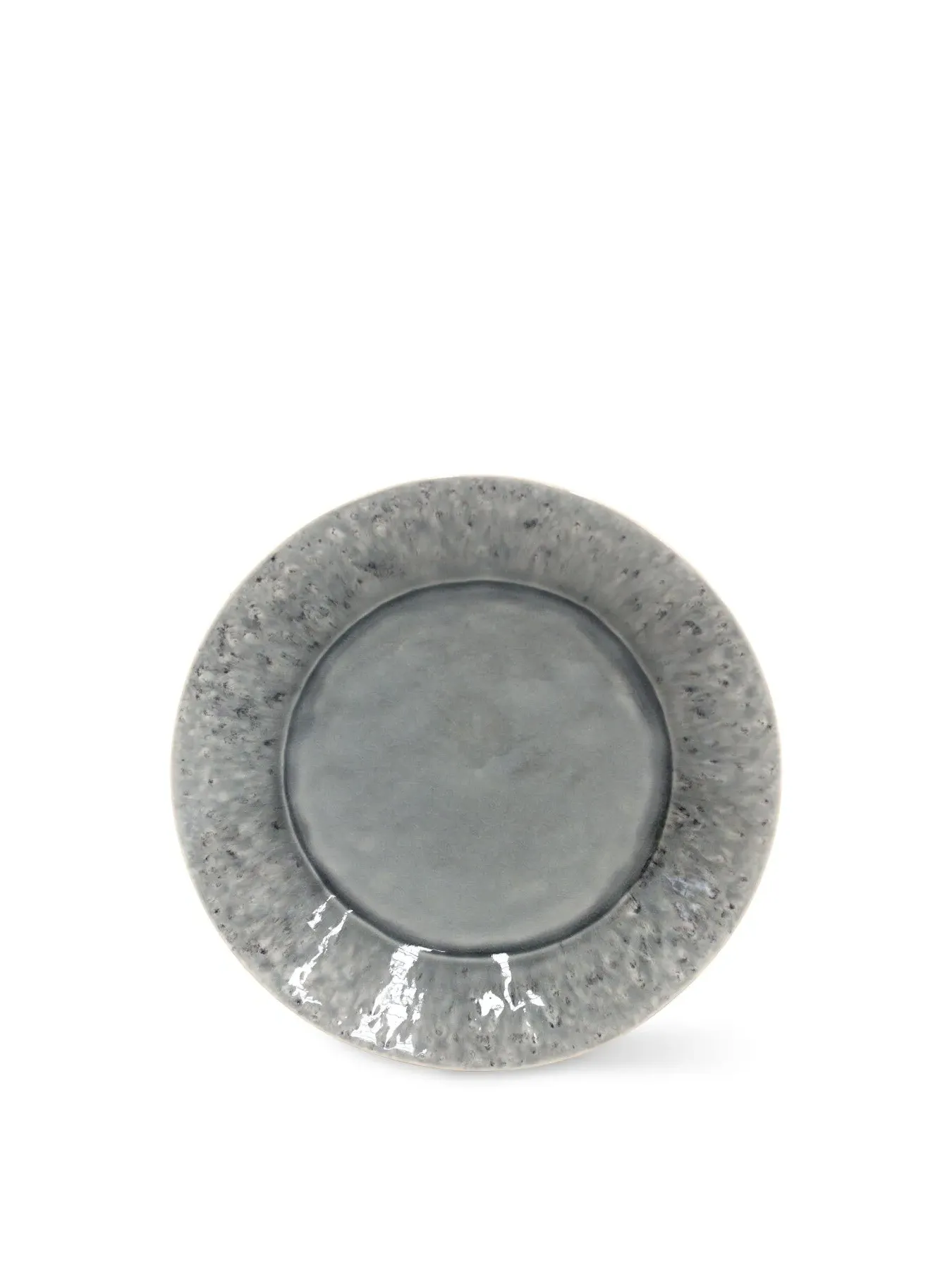 Dinner Plate with Crackled Finish - Grey image