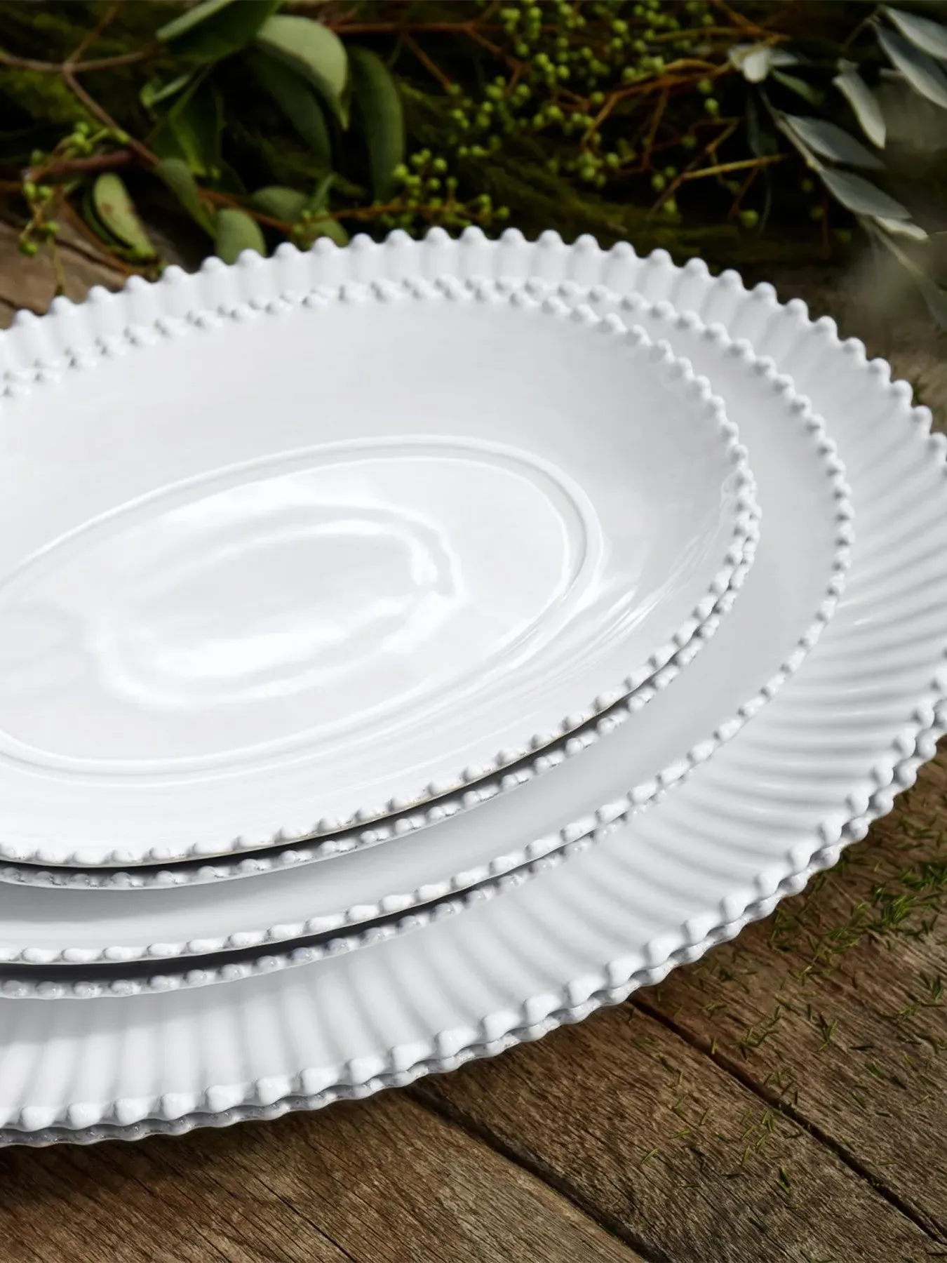 Extra Large Oval Platter - White, Stoneware