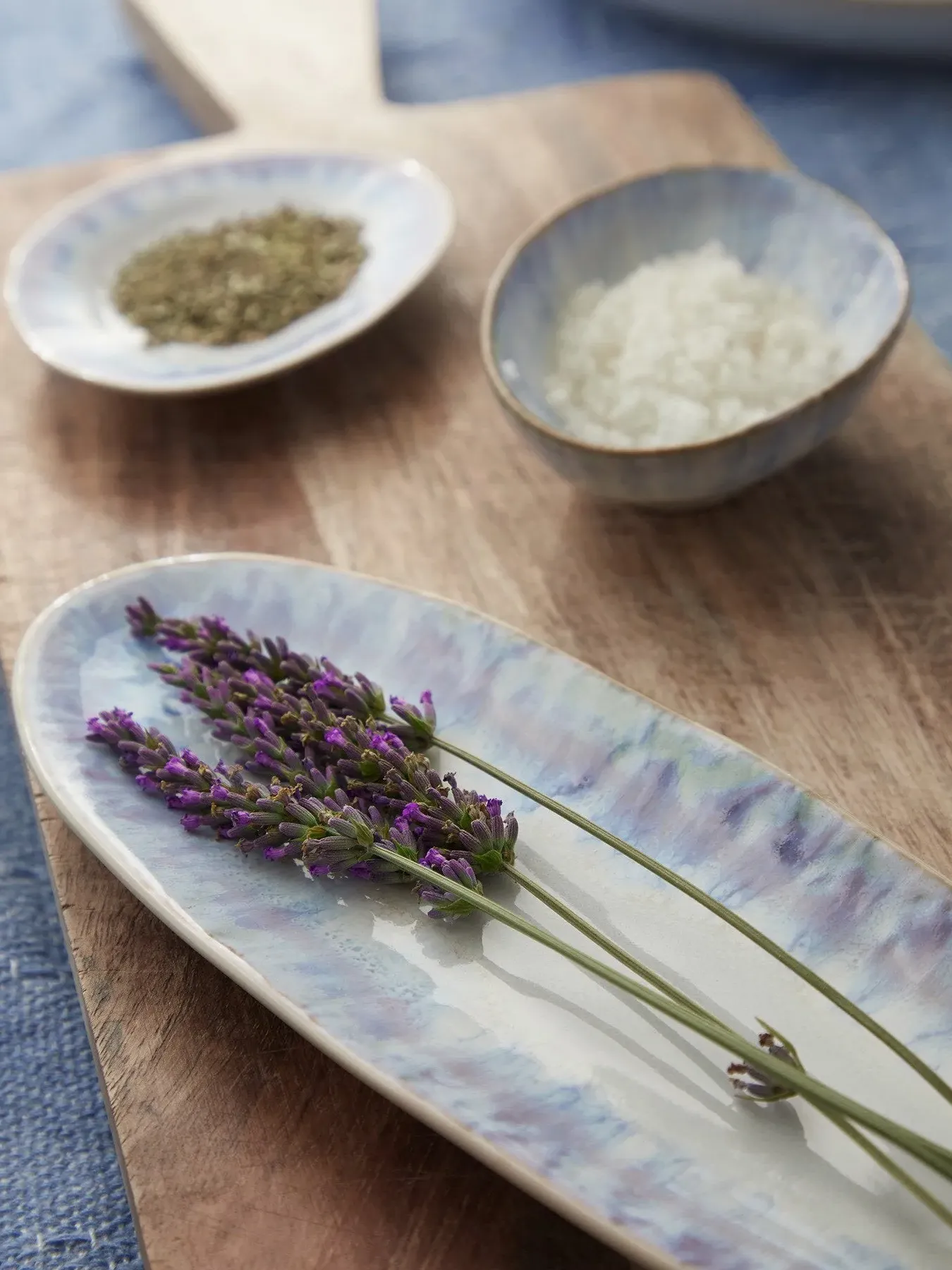 Oval Pasta Bowl - Blue, Ceramic
