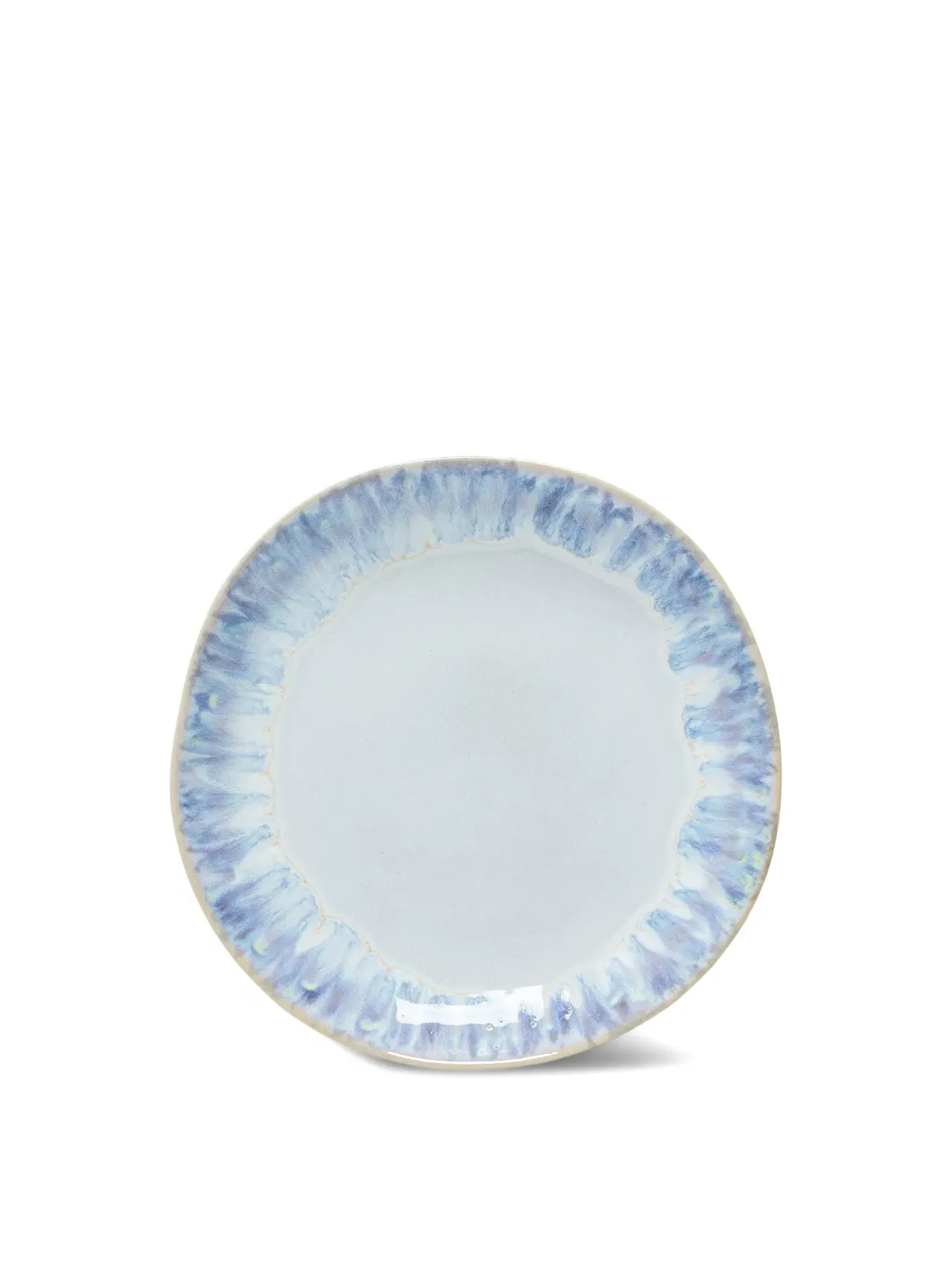 Salad Plate with Organic Shape - Blue, Ceramic image