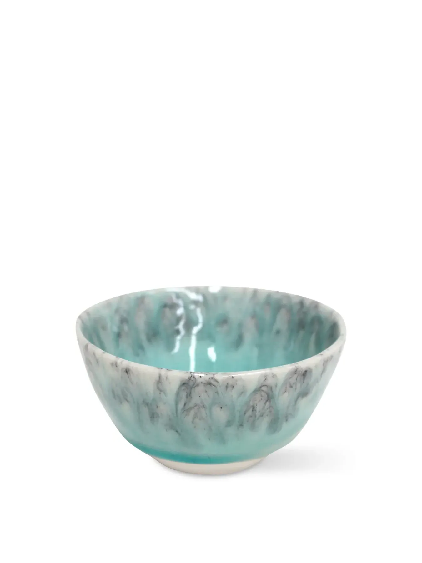 Small Fruit Bowl with Crackled Finish - Blue image