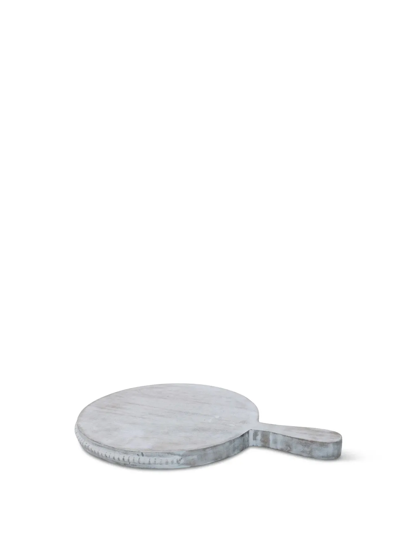 Large Serving Board with Beaded Edge - White, Mango image