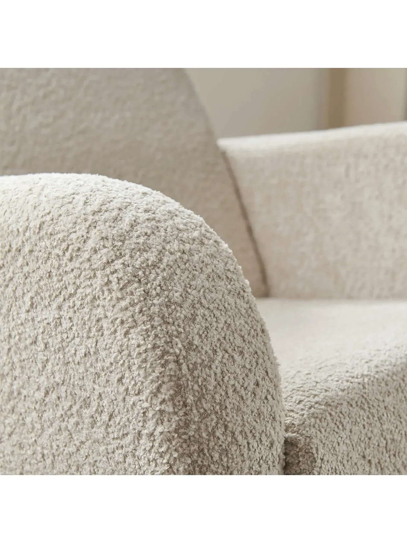 Rocking Nursing Chair - Mushroom, Boucle