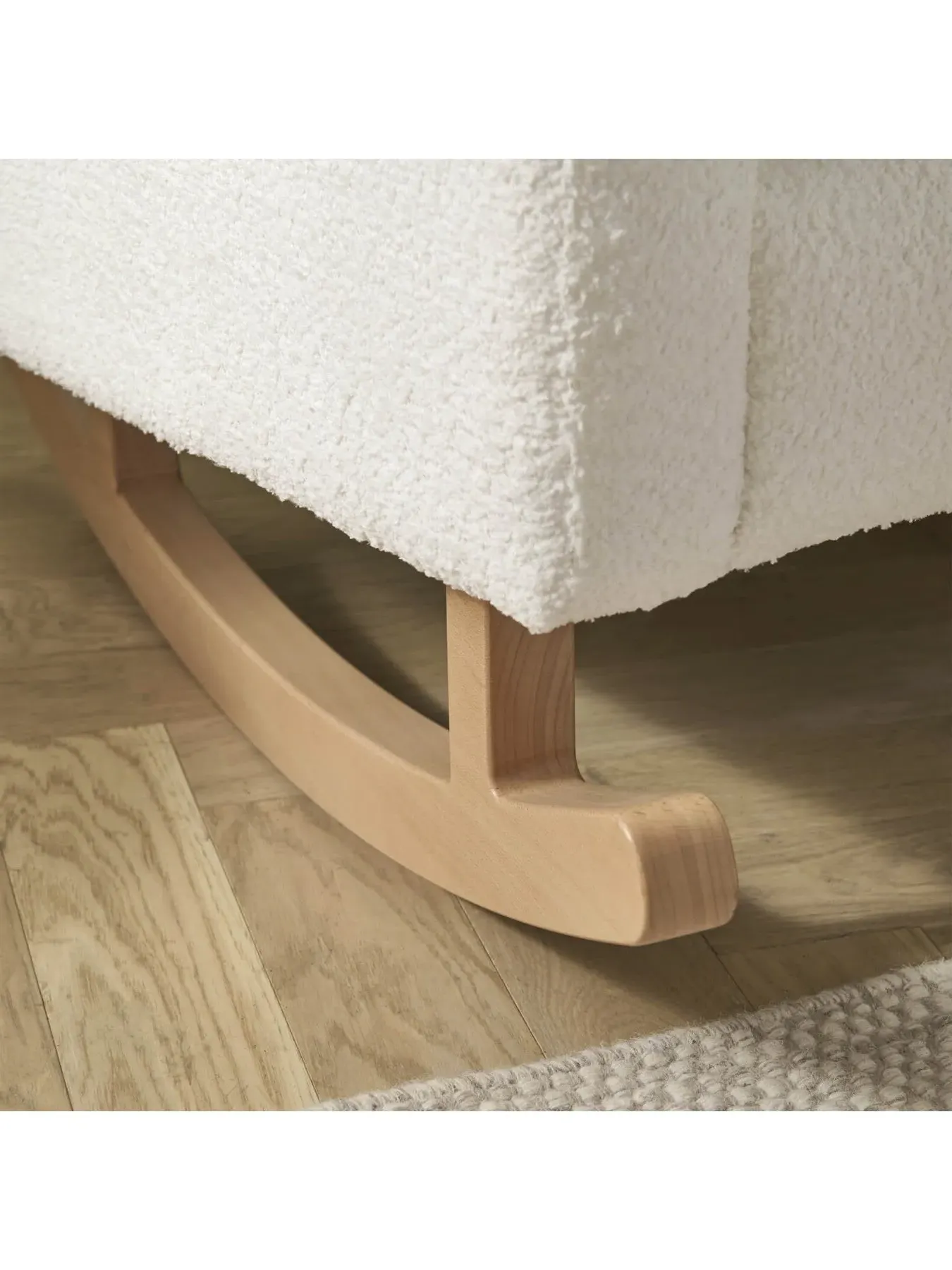 Rocking Nursing Chair - Off White, Boucle