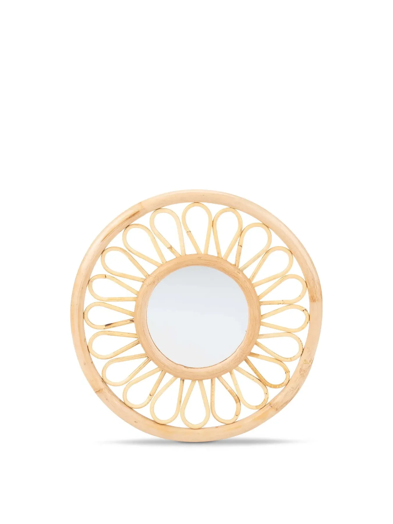 Round Nursery Mirror - Natural, Rattan image