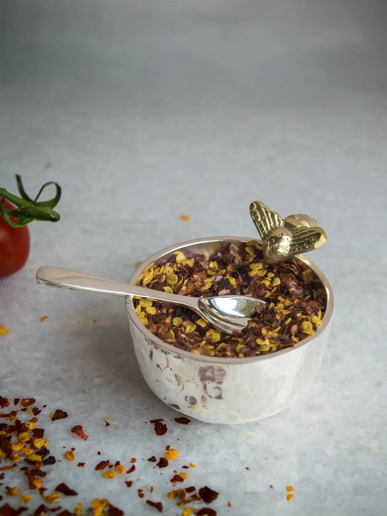 Bowl and Spoon Set - Gold Bee Design
