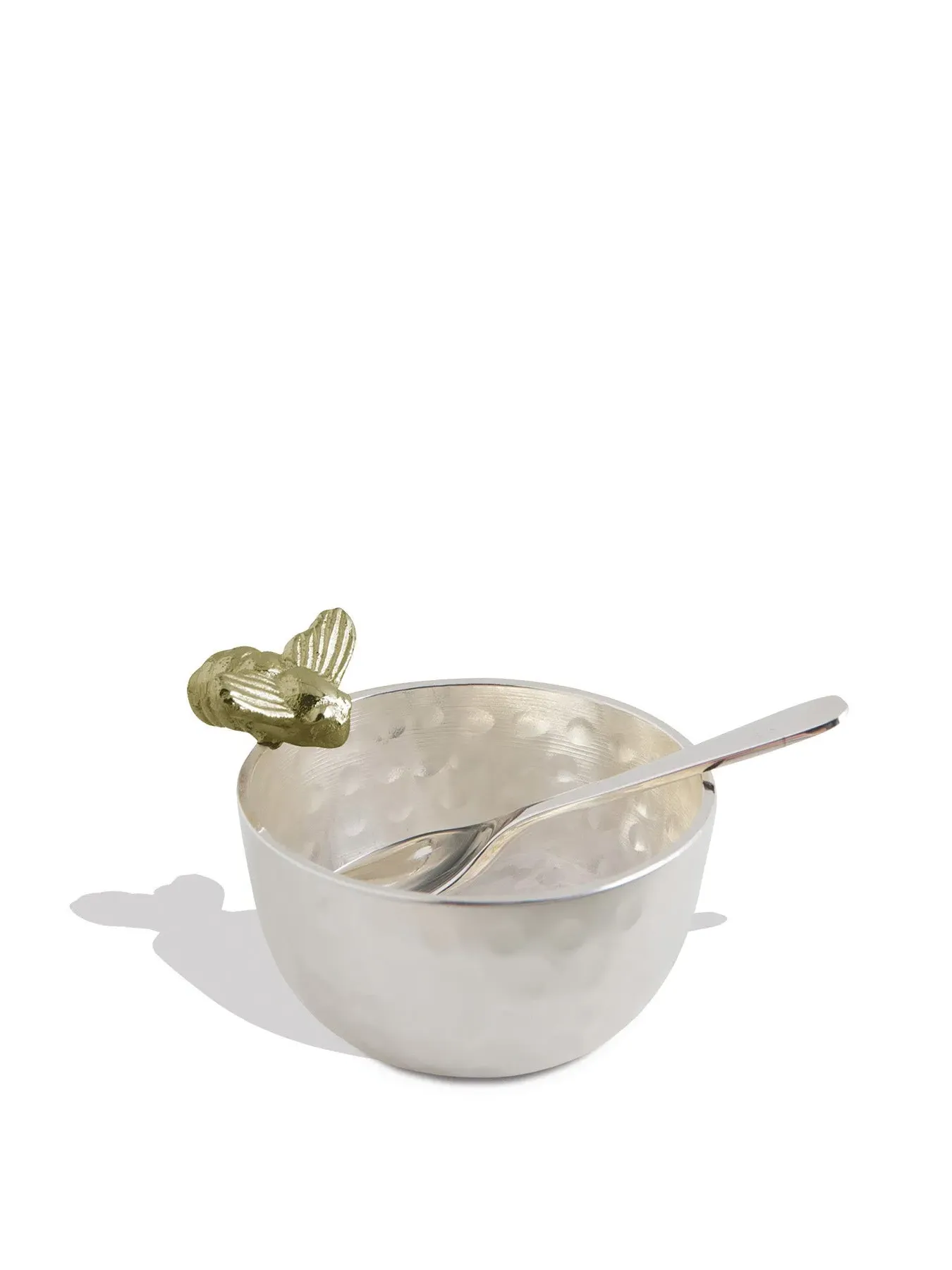 Bowl and Spoon Set - Gold Bee Design