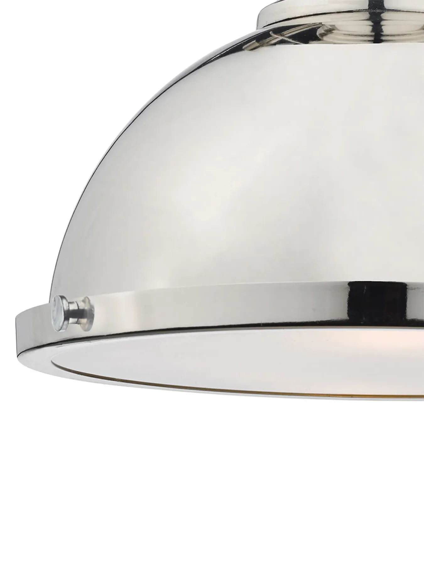 1 Light Pendant with Glass Diffuser - Chrome