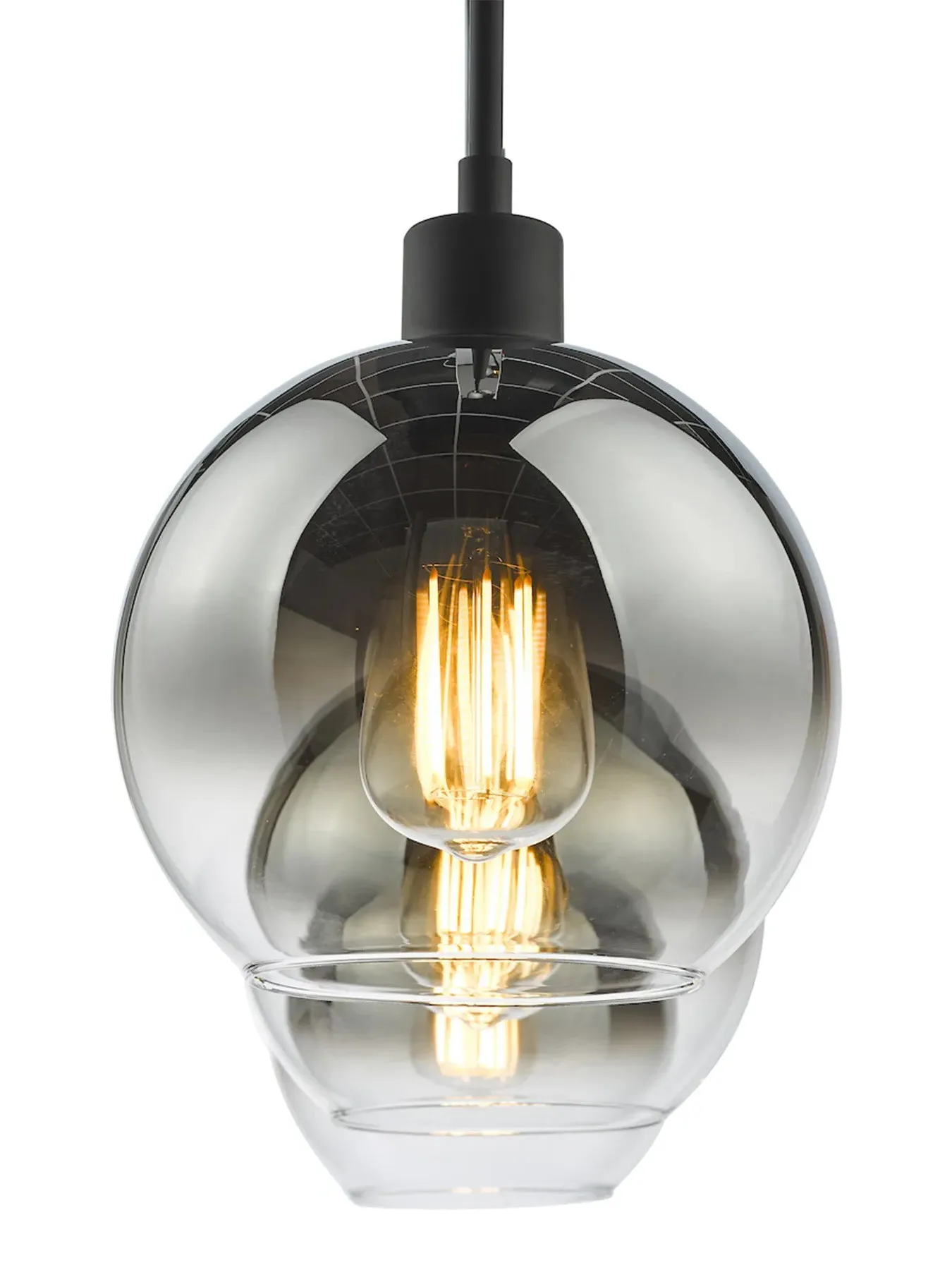 3-Light Bar Pendant - Matt Black, Metal
