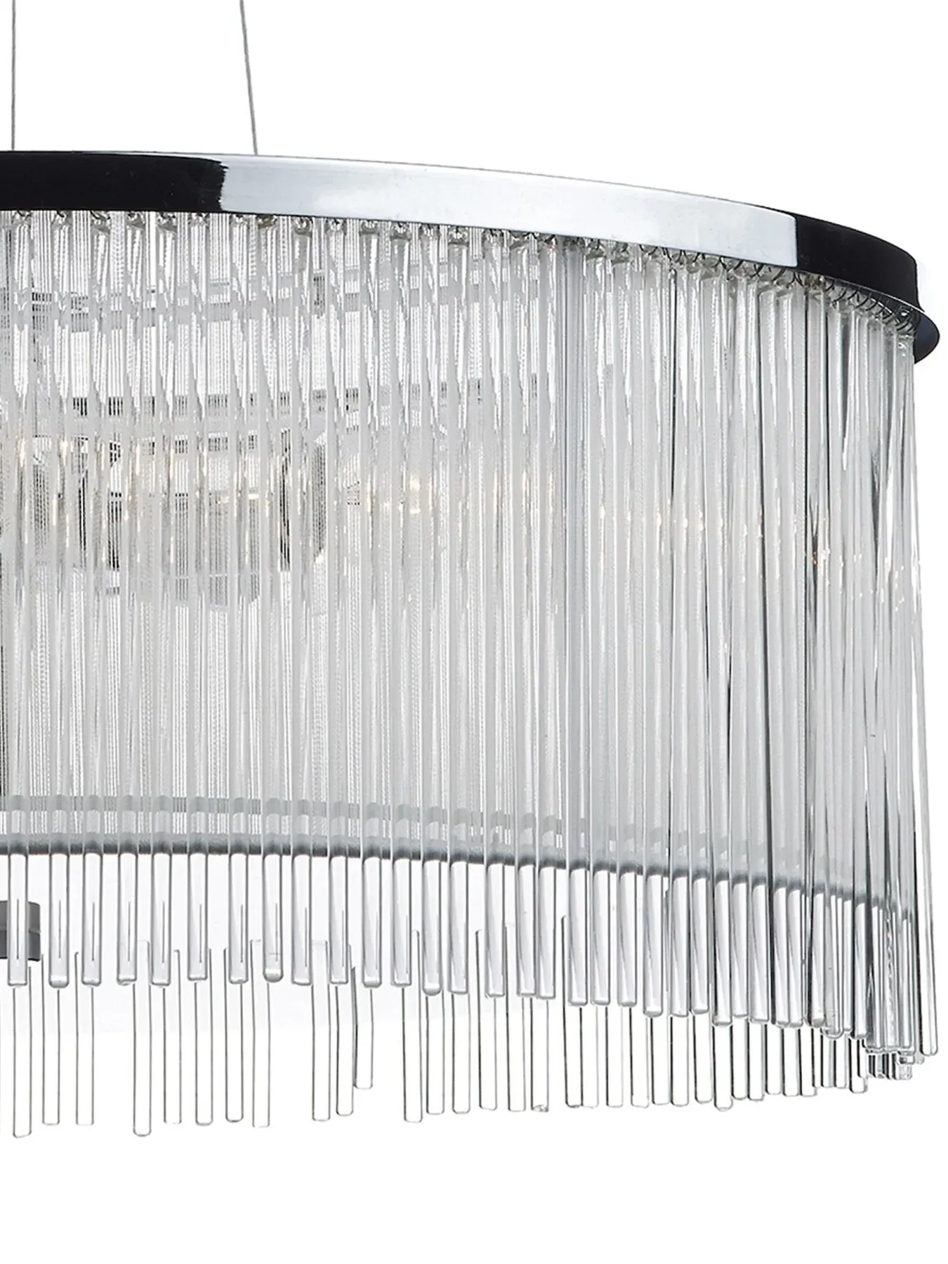 3-Light Pendant Light - Clear Glass, Chrome