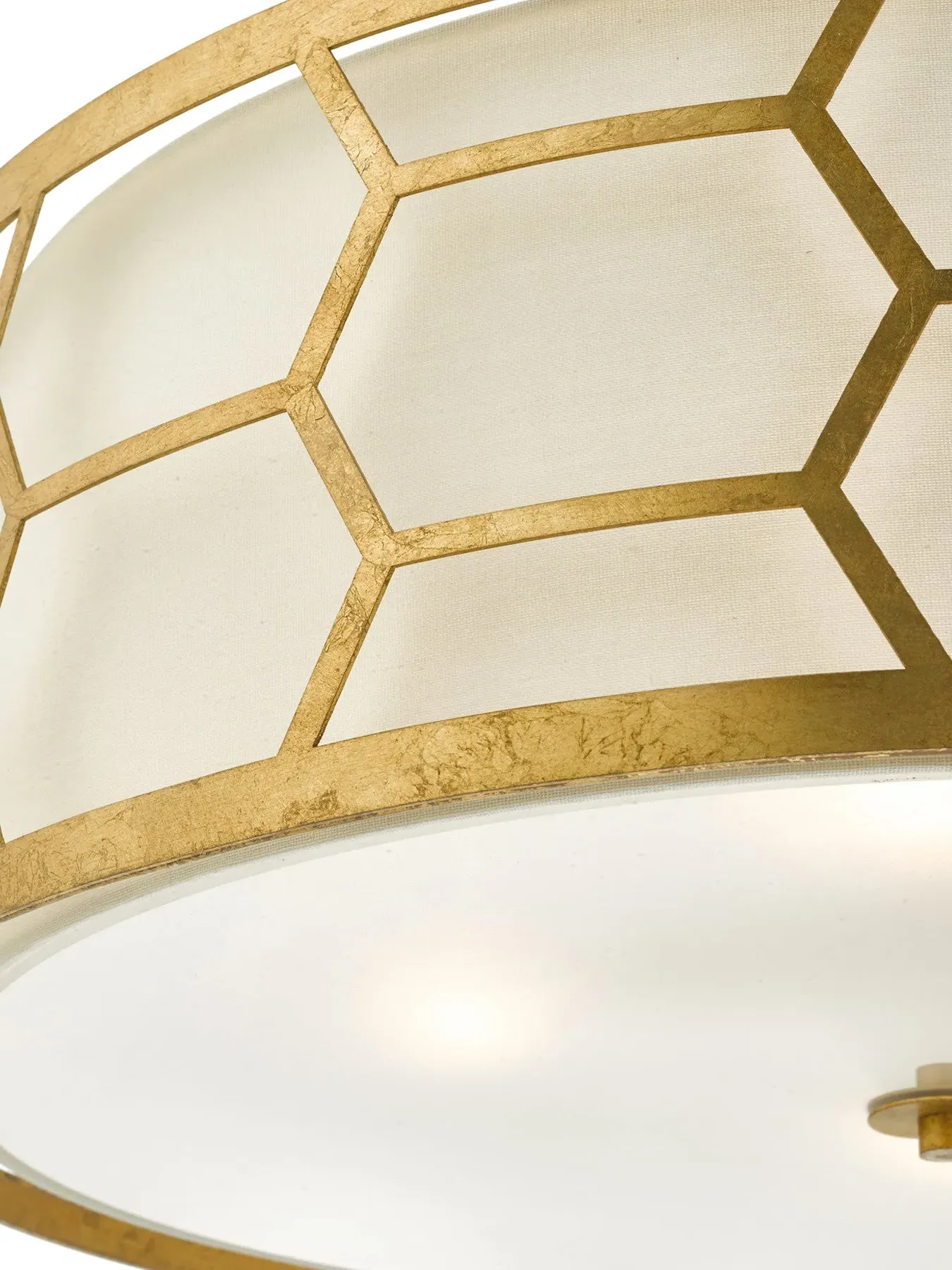 4-Light Pendant with Diffuser - Ivory, Linen
