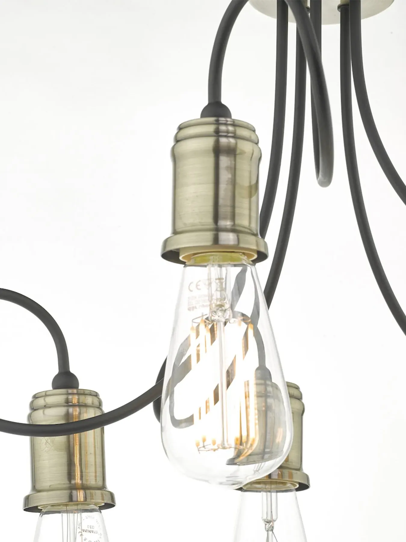 5-Light Pendant Light - Antique Brass, Metal