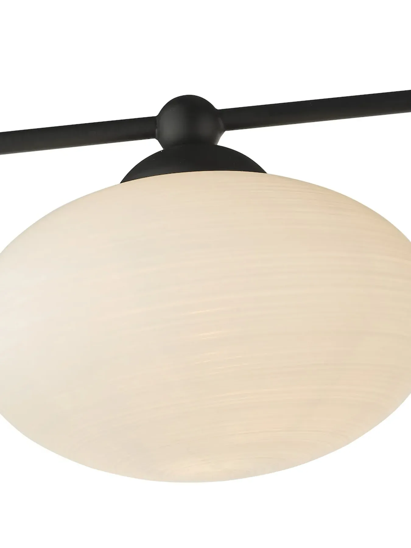 5-Light Semi Flush Ceiling Light - Matt Black