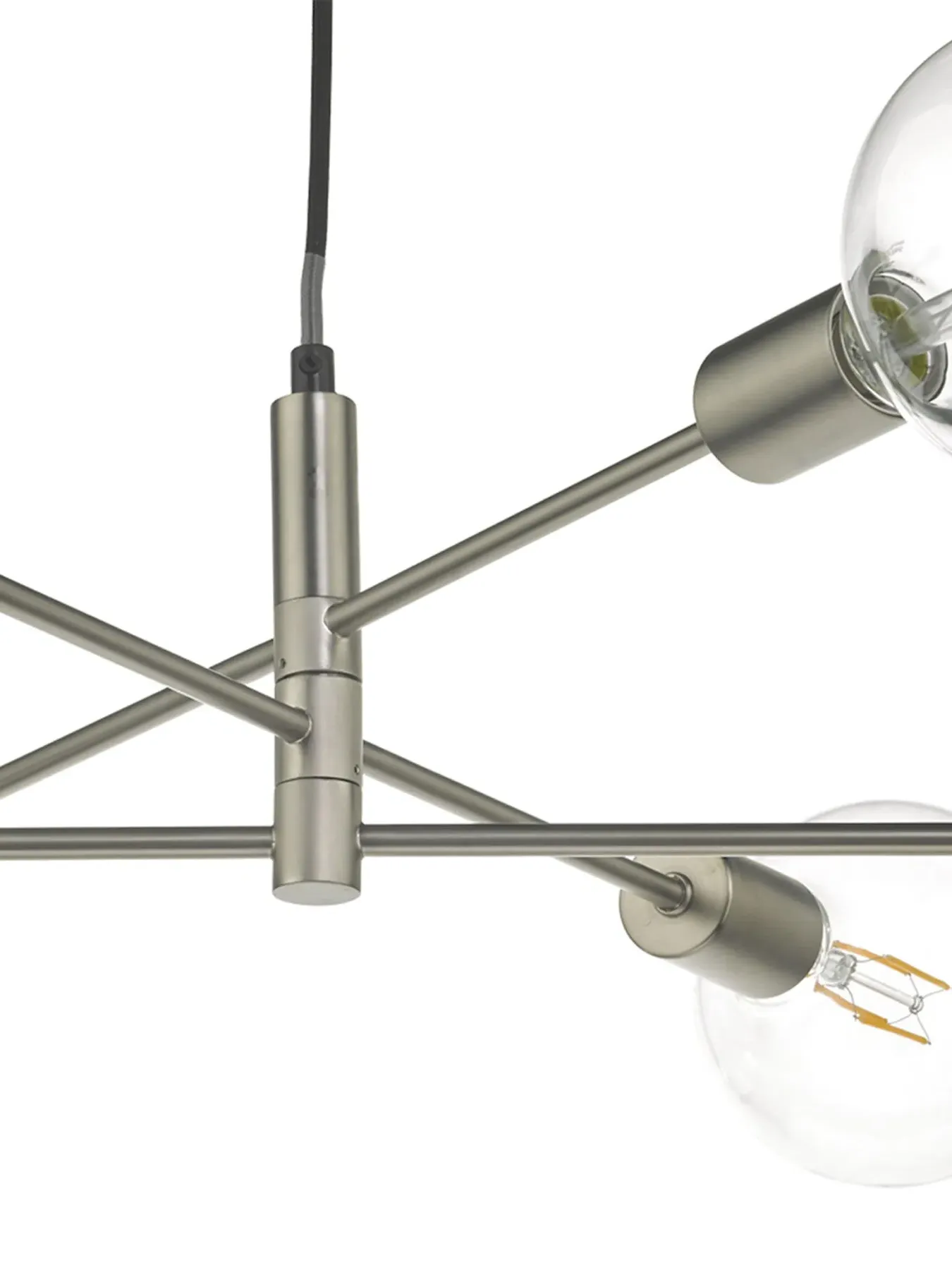 6-Light Pendant Light - Satin Chrome, Metal