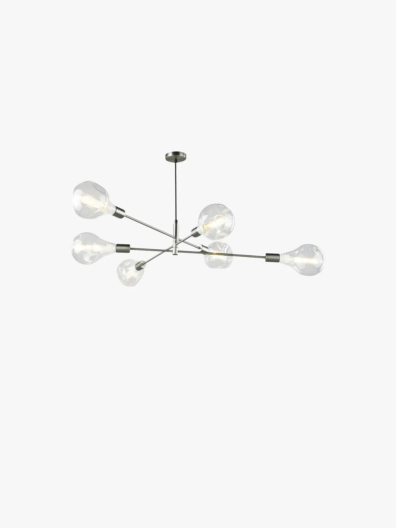 6-Light Pendant Light - Satin Chrome, Metal image