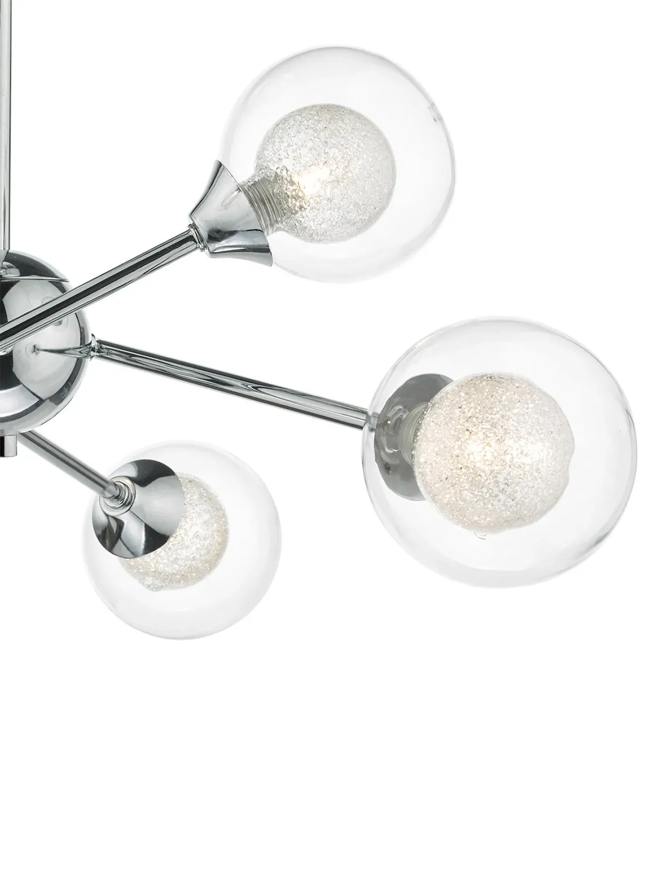 6-Light Semi Flush Ceiling Light - Chrome