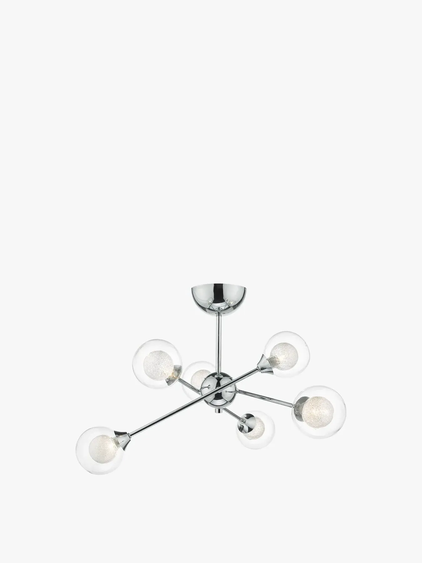 6-Light Semi Flush Ceiling Light - Chrome image