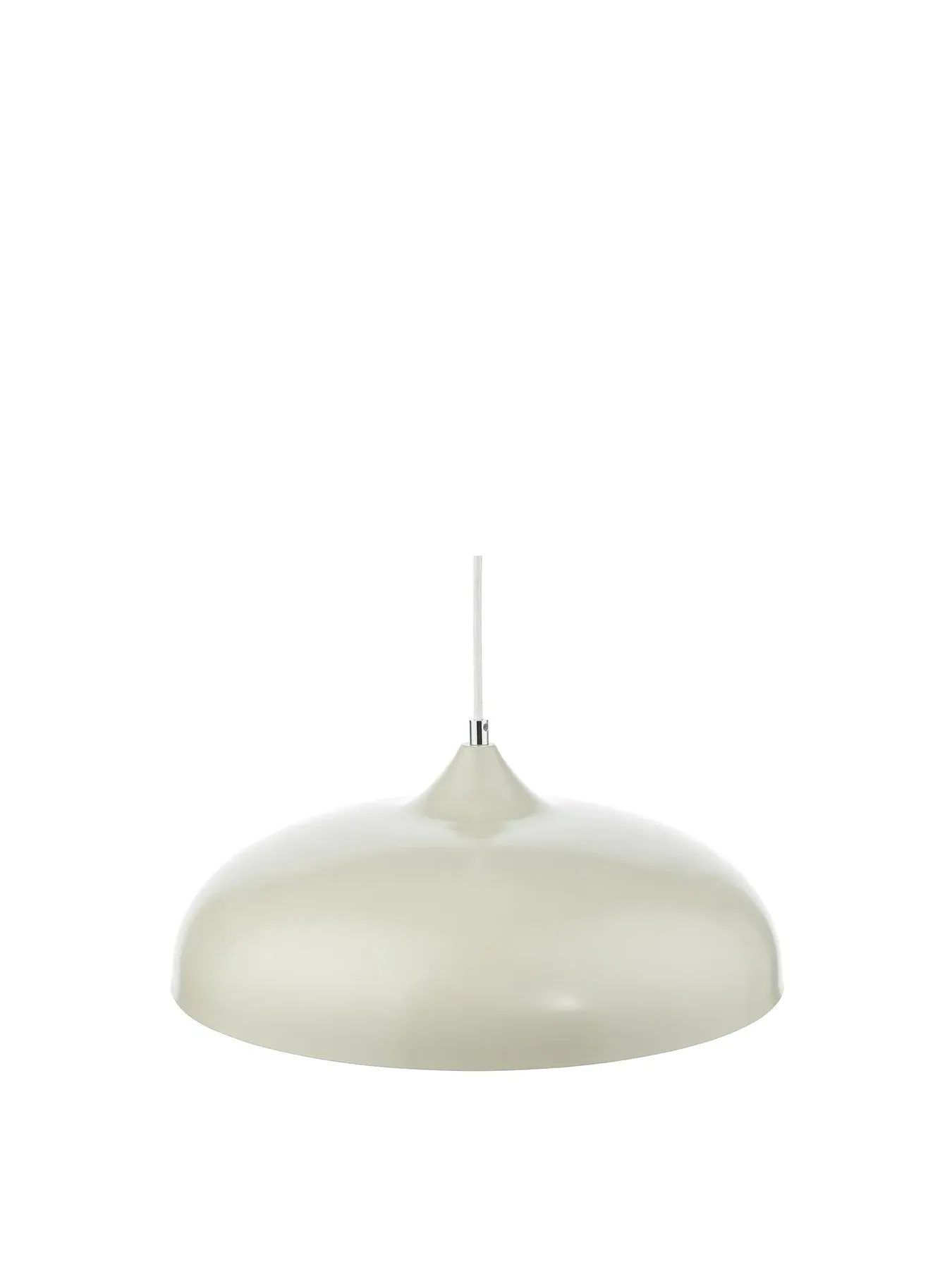 Dome Pendant Light with Chrome Details - Taupe