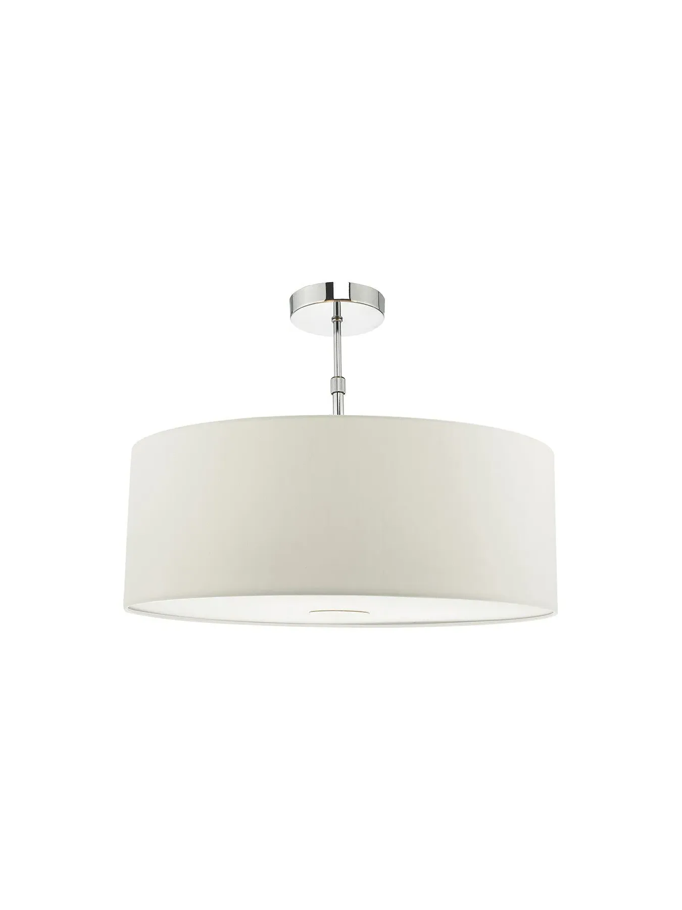 Drum Pendant Shade Easyfit - White, Faux Silk