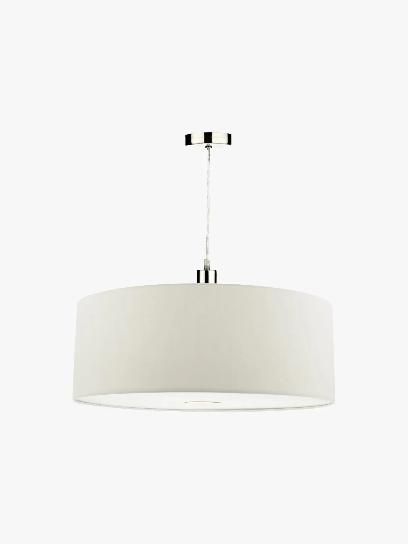 Drum Pendant Shade Easyfit - White, Faux Silk image