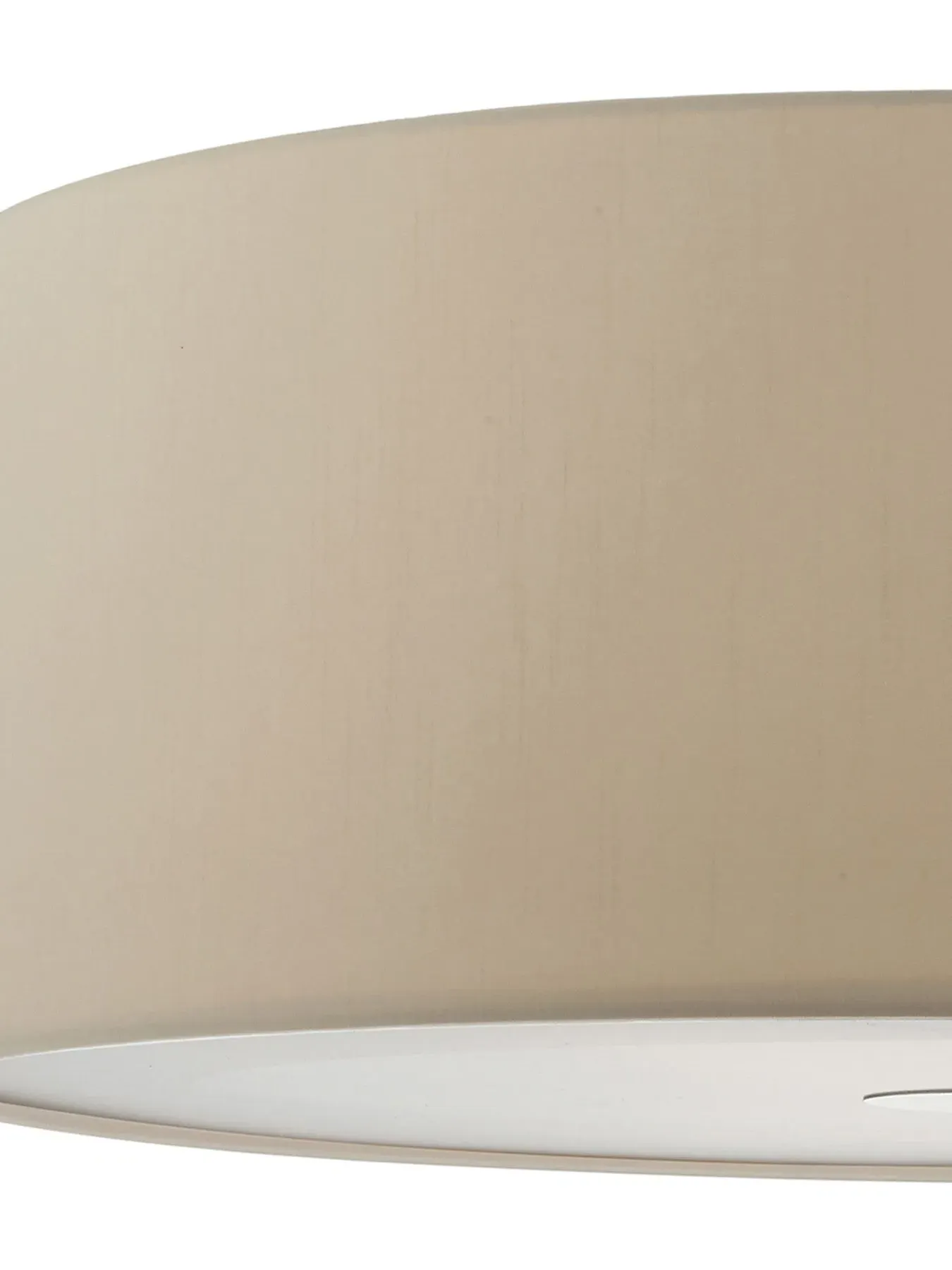 Drum Shade Pendant Light - Taupe, Faux Silk