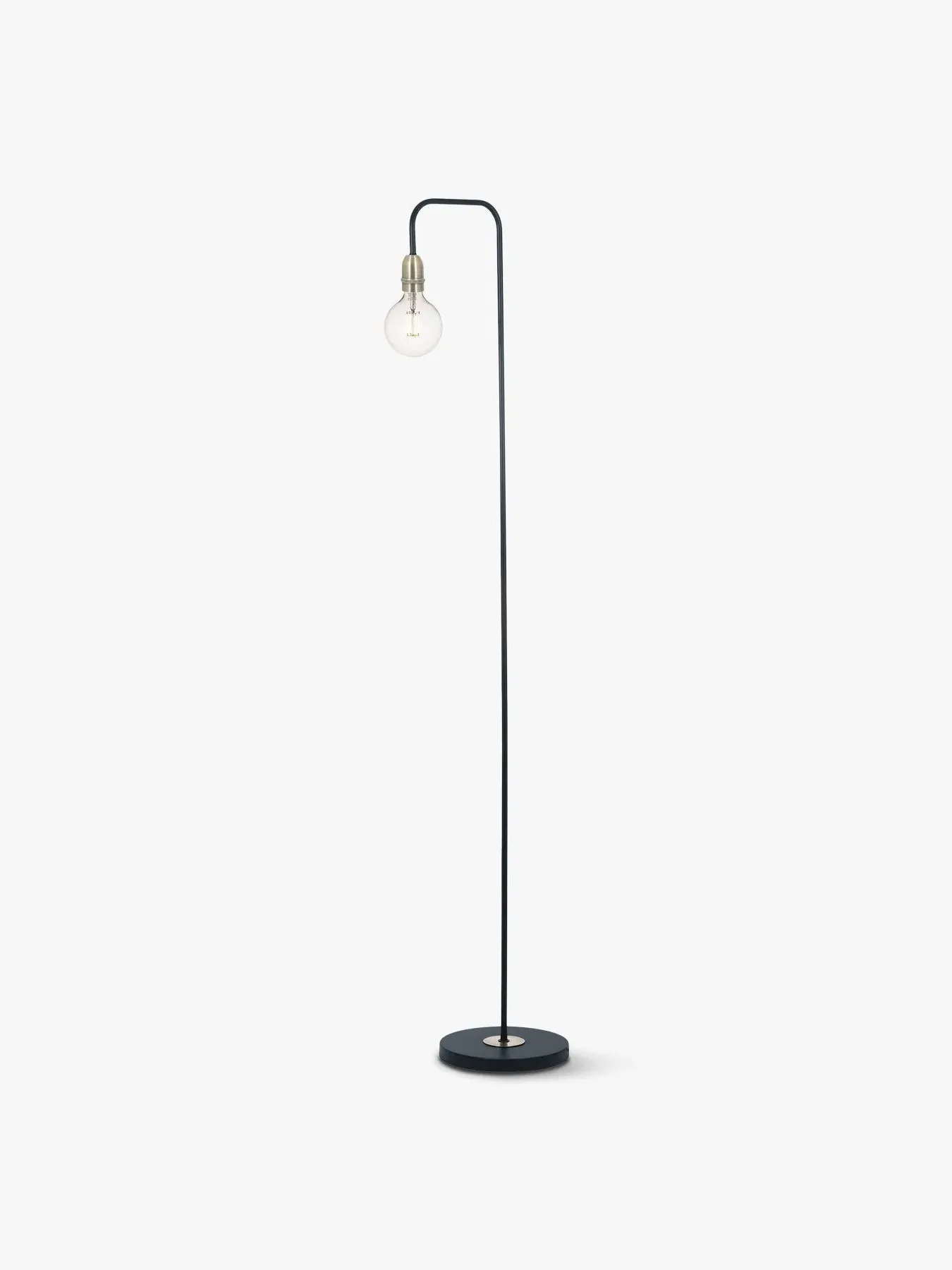 Floor Lamp with Chrome Details - Black, Metal image