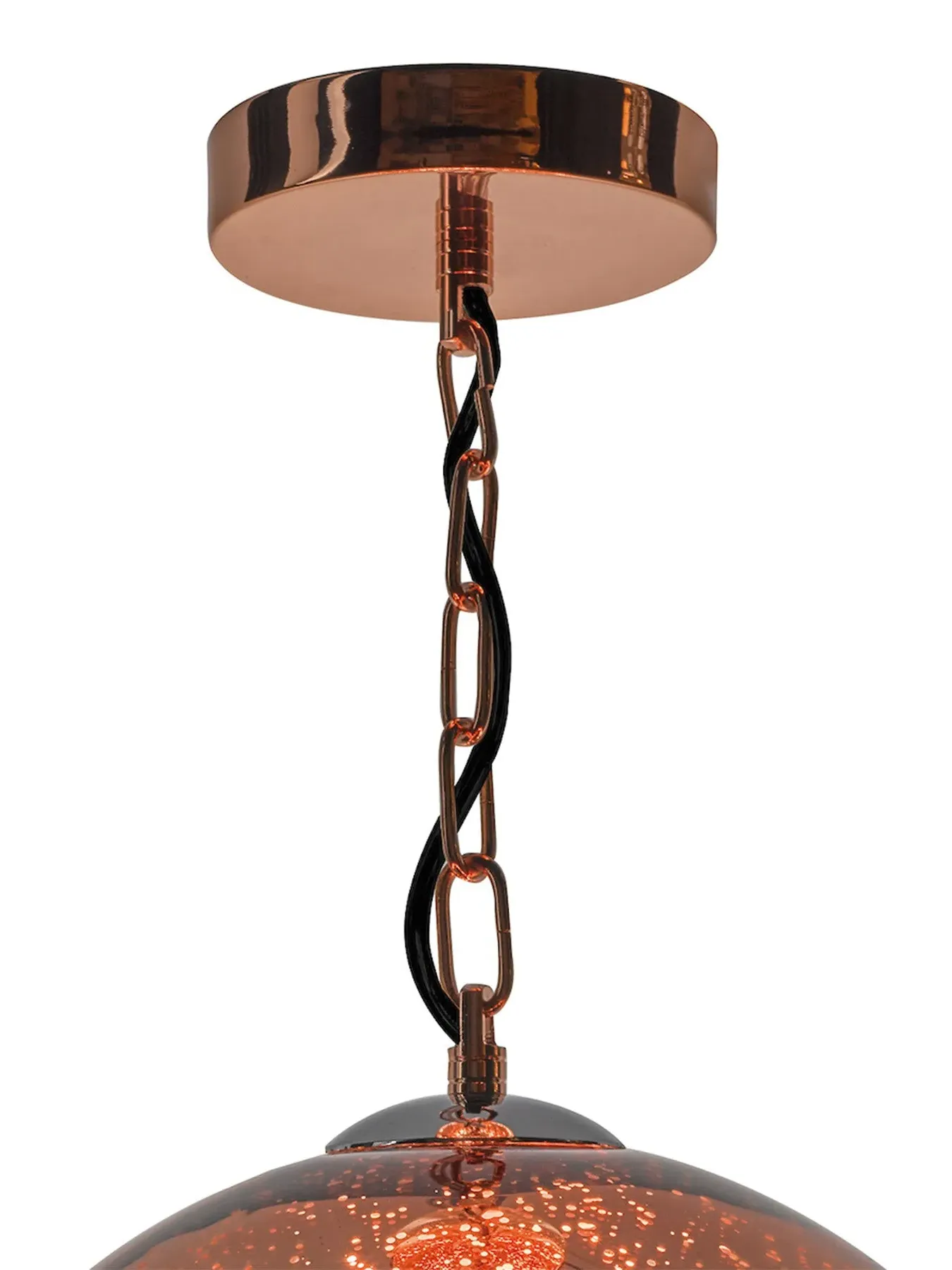 Globe Pendant Light - Copper, Glass