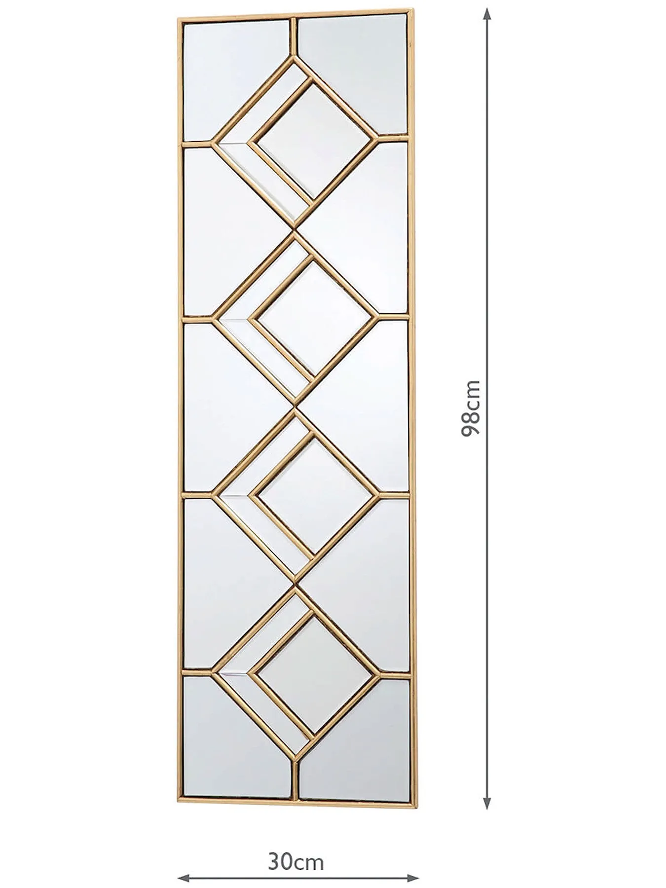 Rectangle Decorative Mirror - Gold Leaf