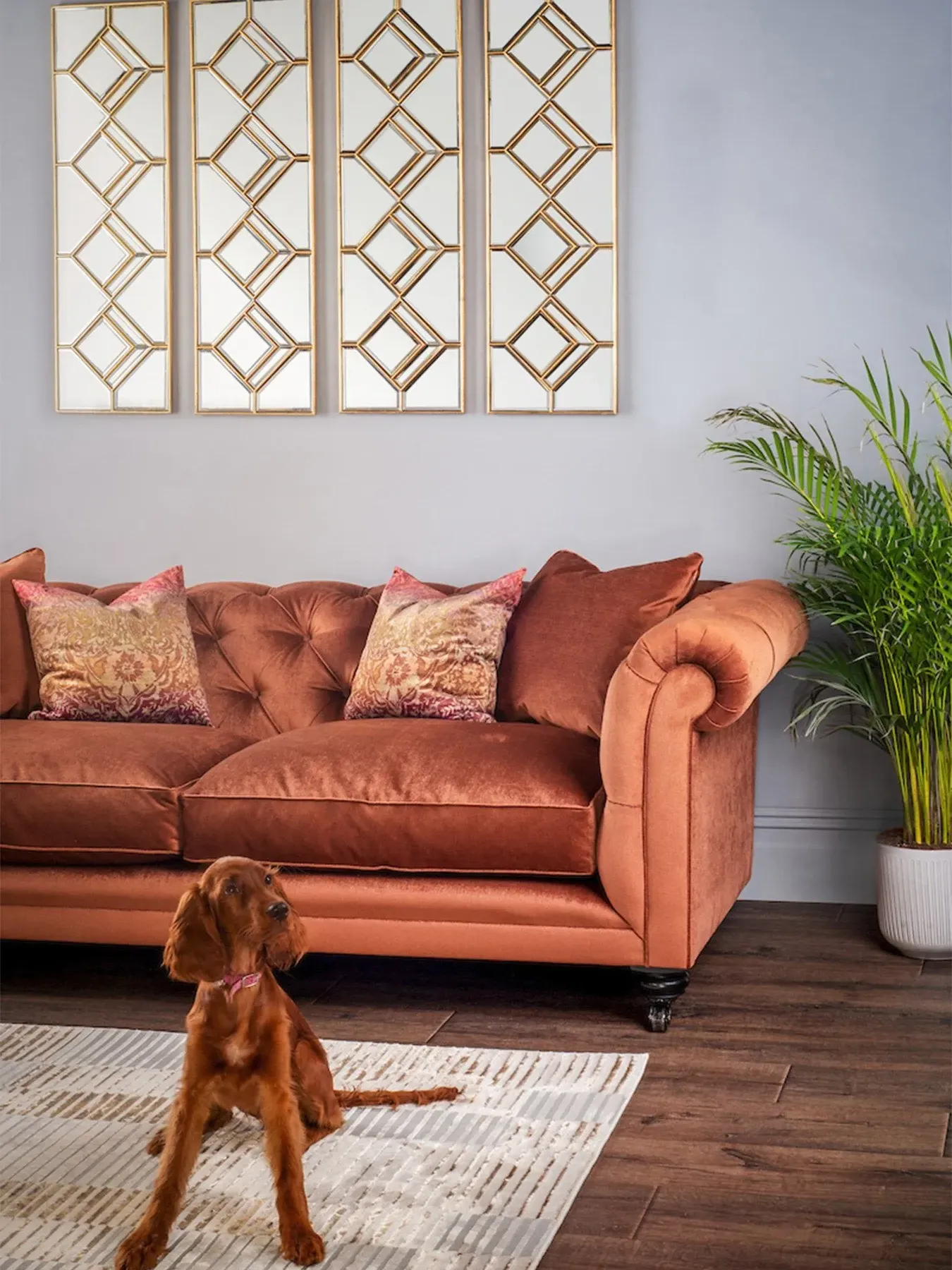 Rectangle Decorative Mirror - Gold Leaf