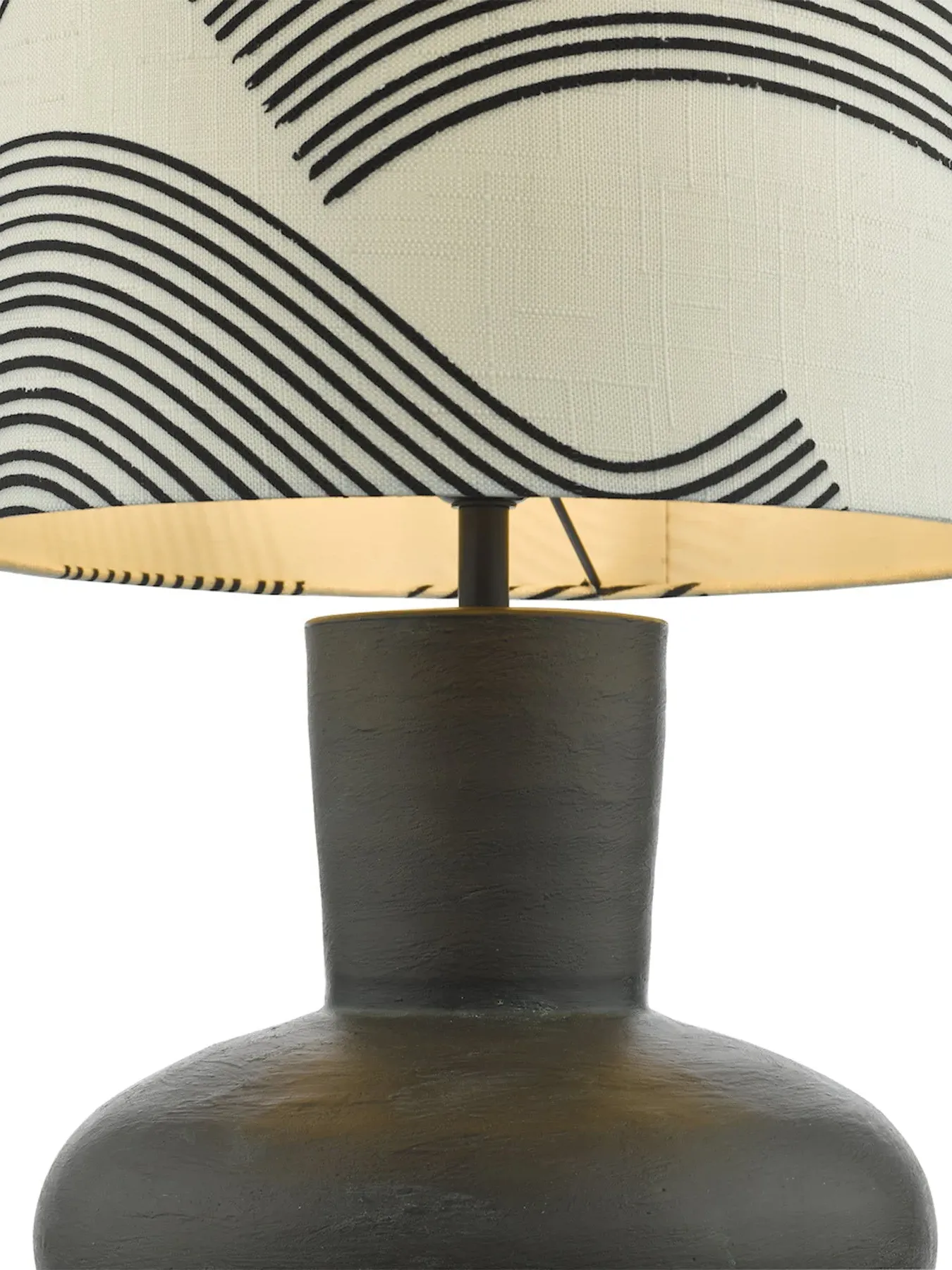 Table Lamp with Shade - Black, Linen