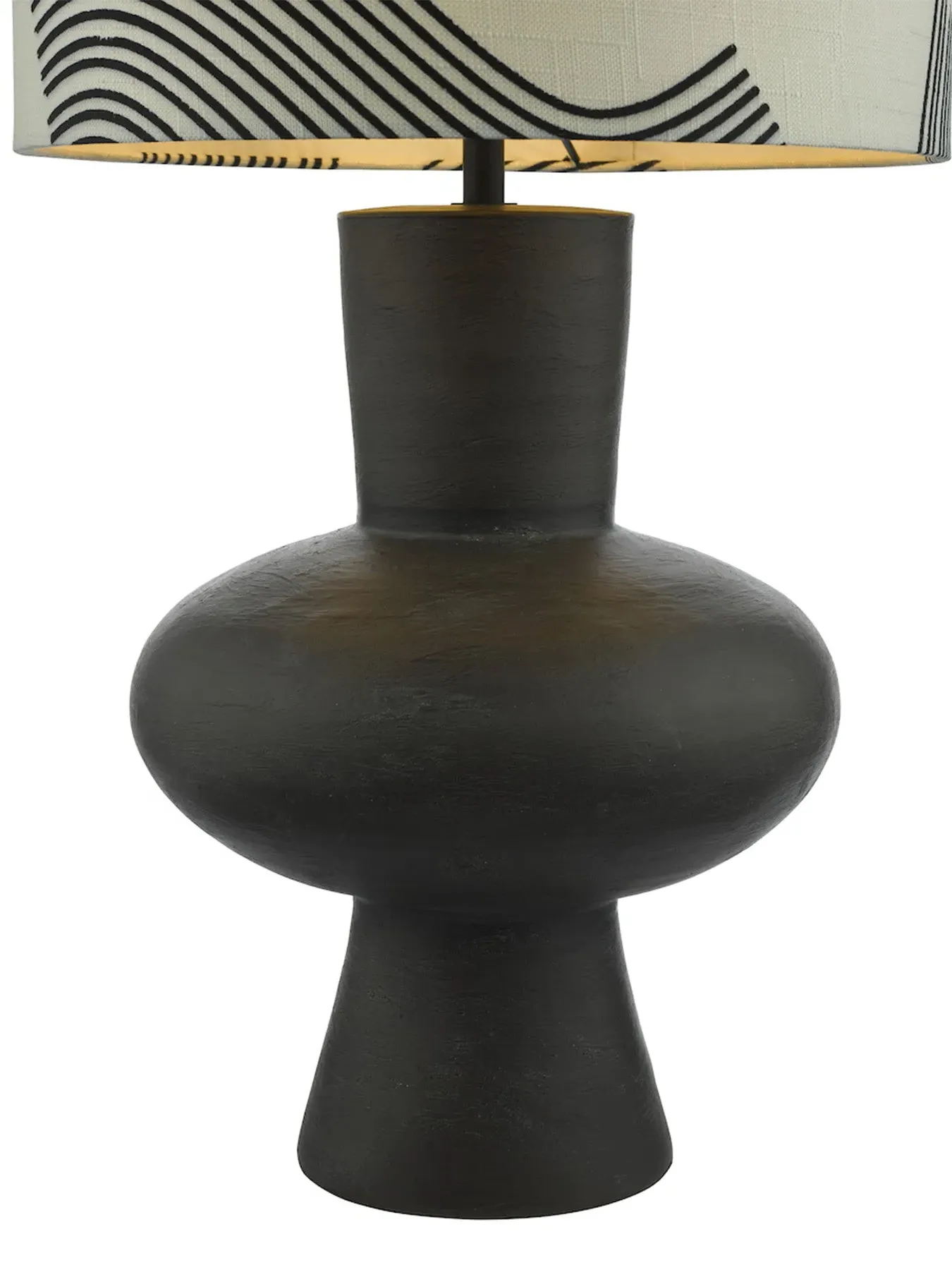 Table Lamp with Shade - Black, Linen