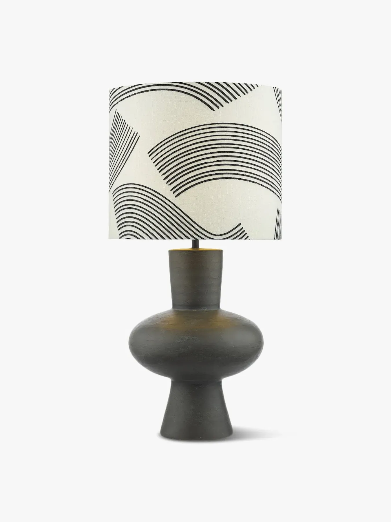 Table Lamp with Shade - Black, Linen image