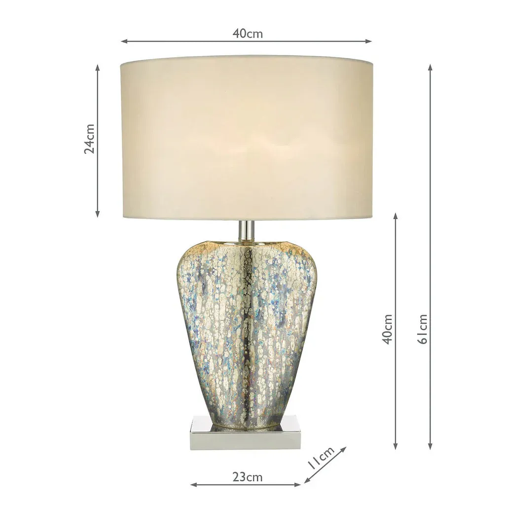 Table Lamp with Shade - Gold, Mercury Glass