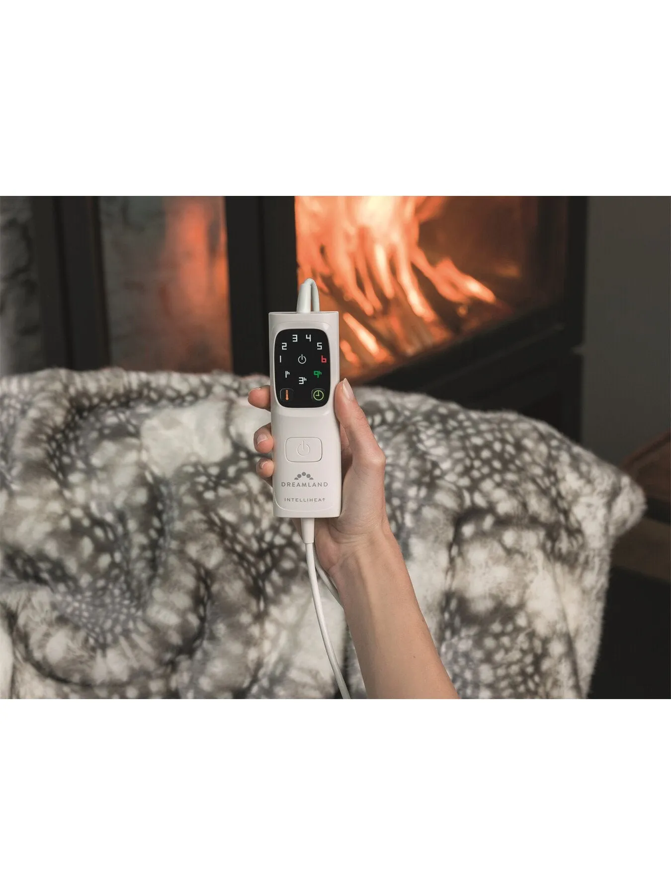 Heated Throw Blanket - Fallow Deer, Faux Fur