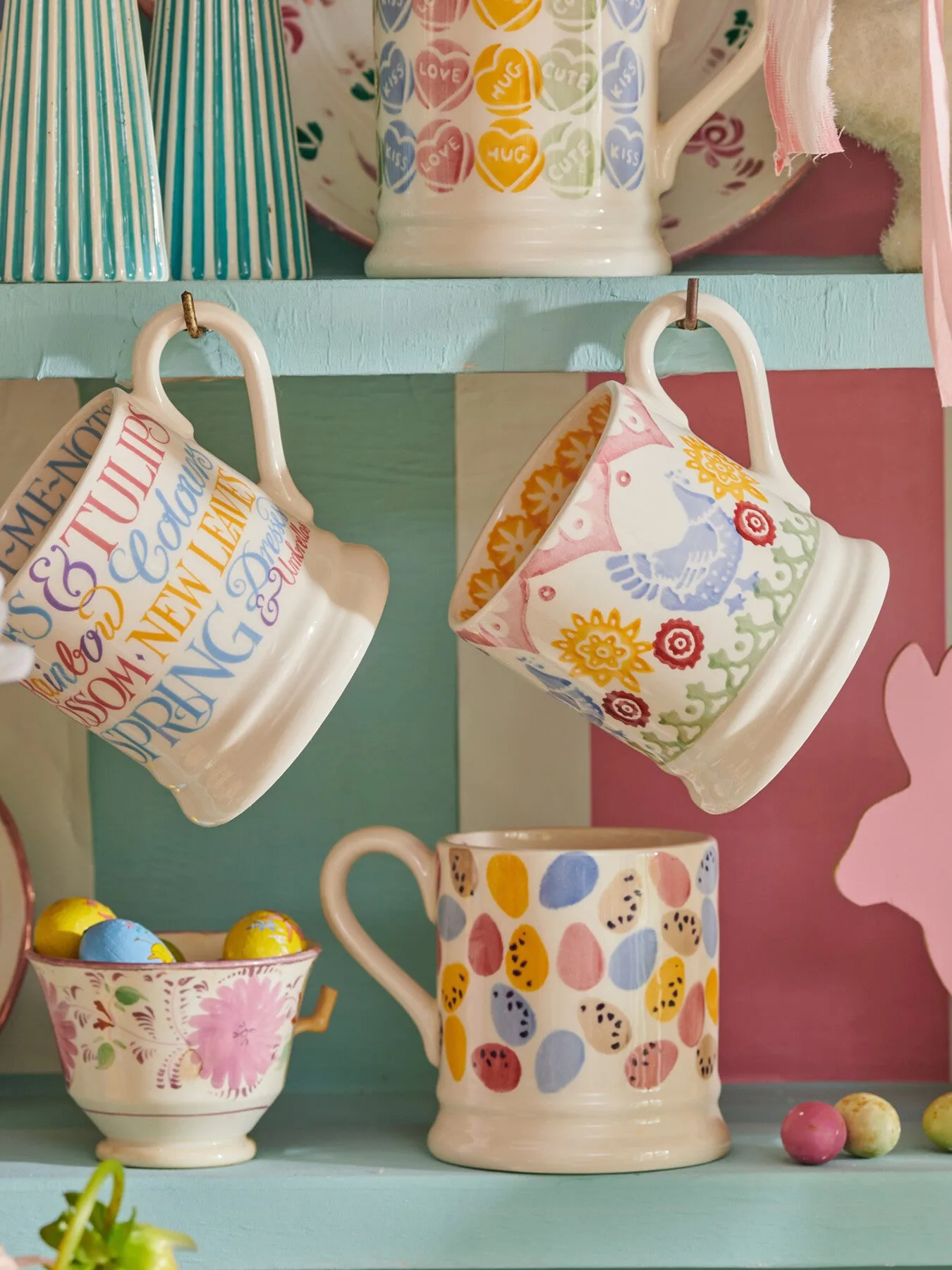 1/2 Pint Mug with Mini Eggs Design - Ceramic