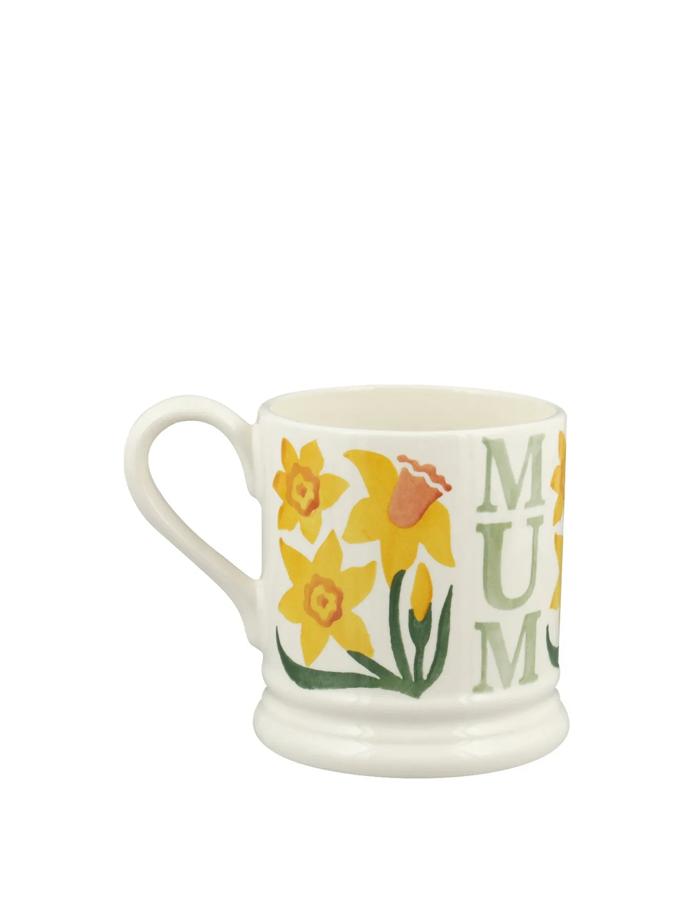 Half Pint Mug with Daffodil Design - Ceramic