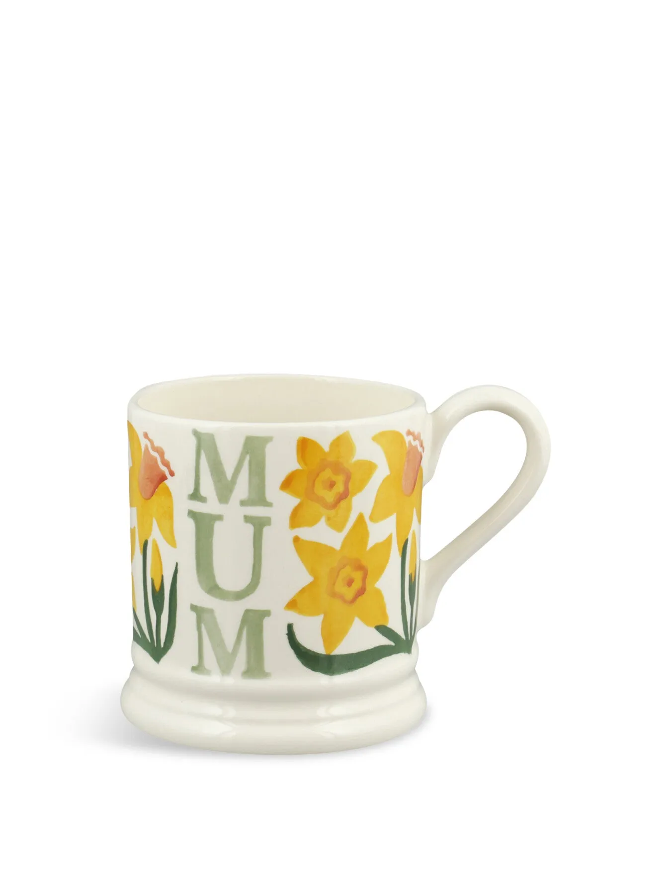 Half Pint Mug with Daffodil Design - Ceramic image