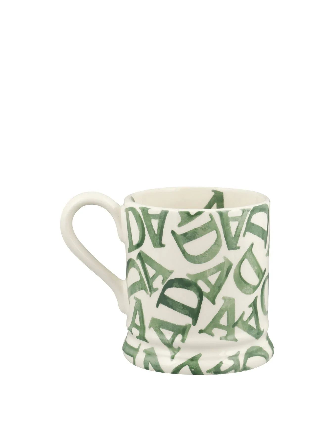 Half Pint Mug with Text Design - Green