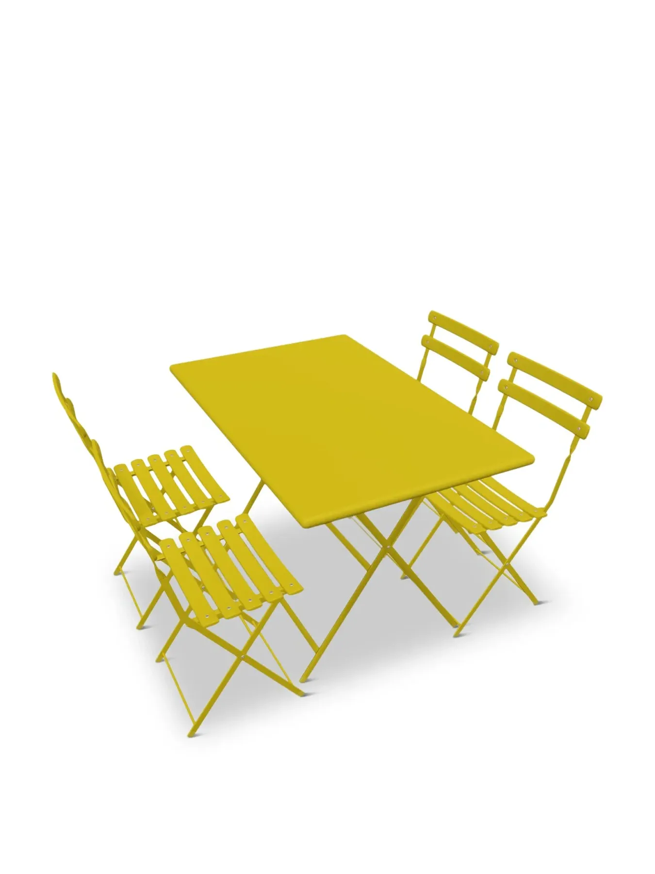 4-Seater Foldable Dining Set - Steel image