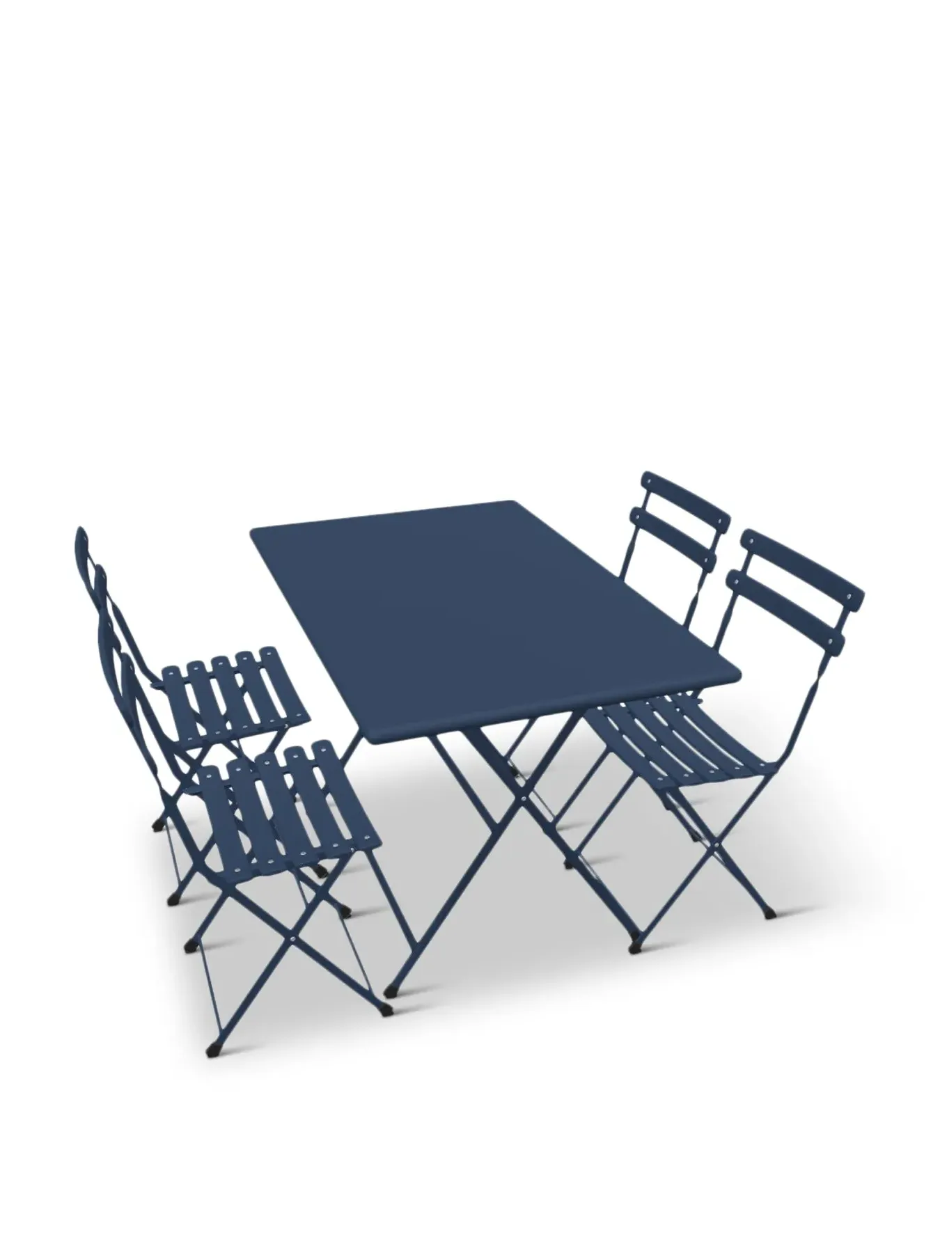 4-Seater Foldable Dining Set - Steel image