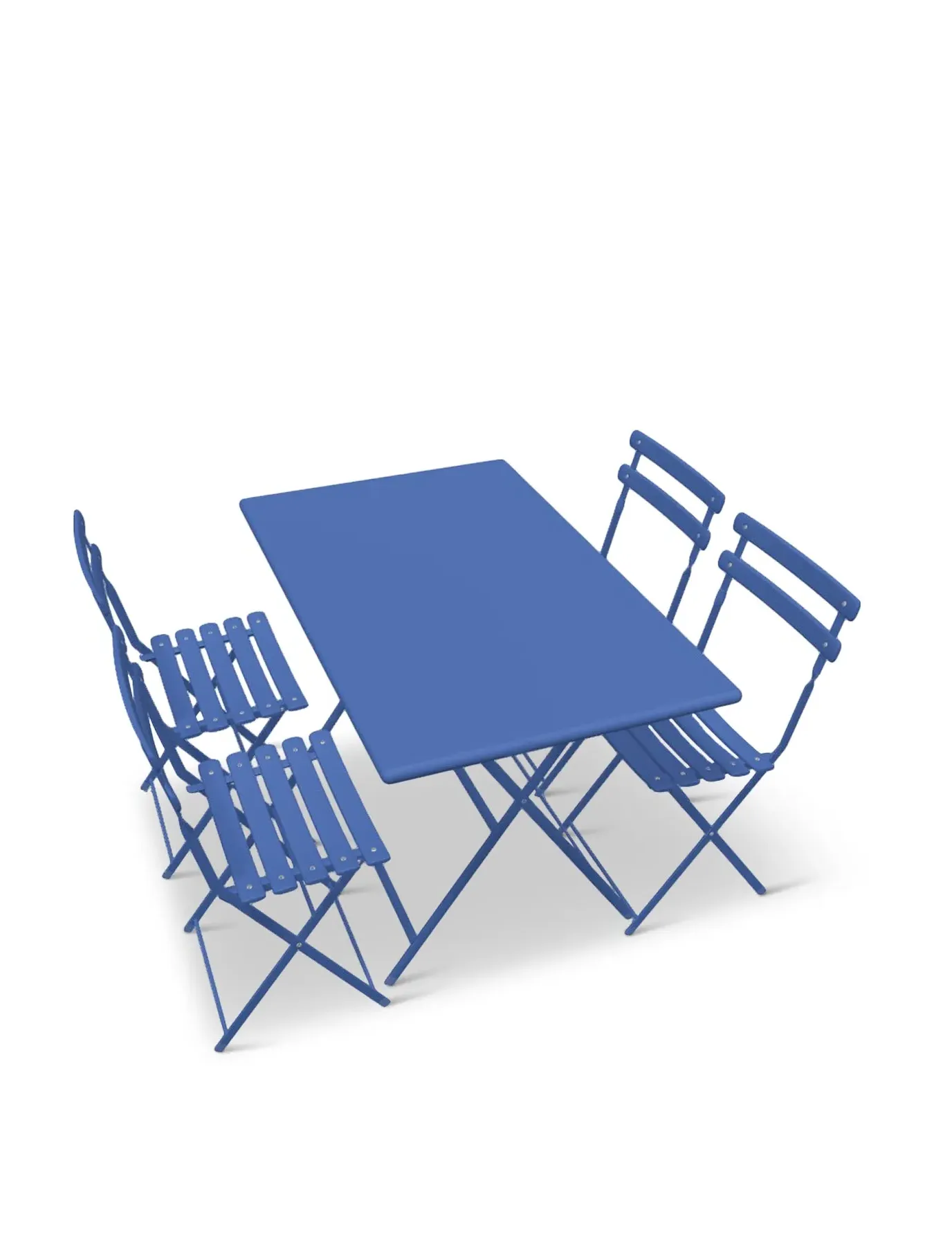 4-Seater Foldable Dining Set - Steel image
