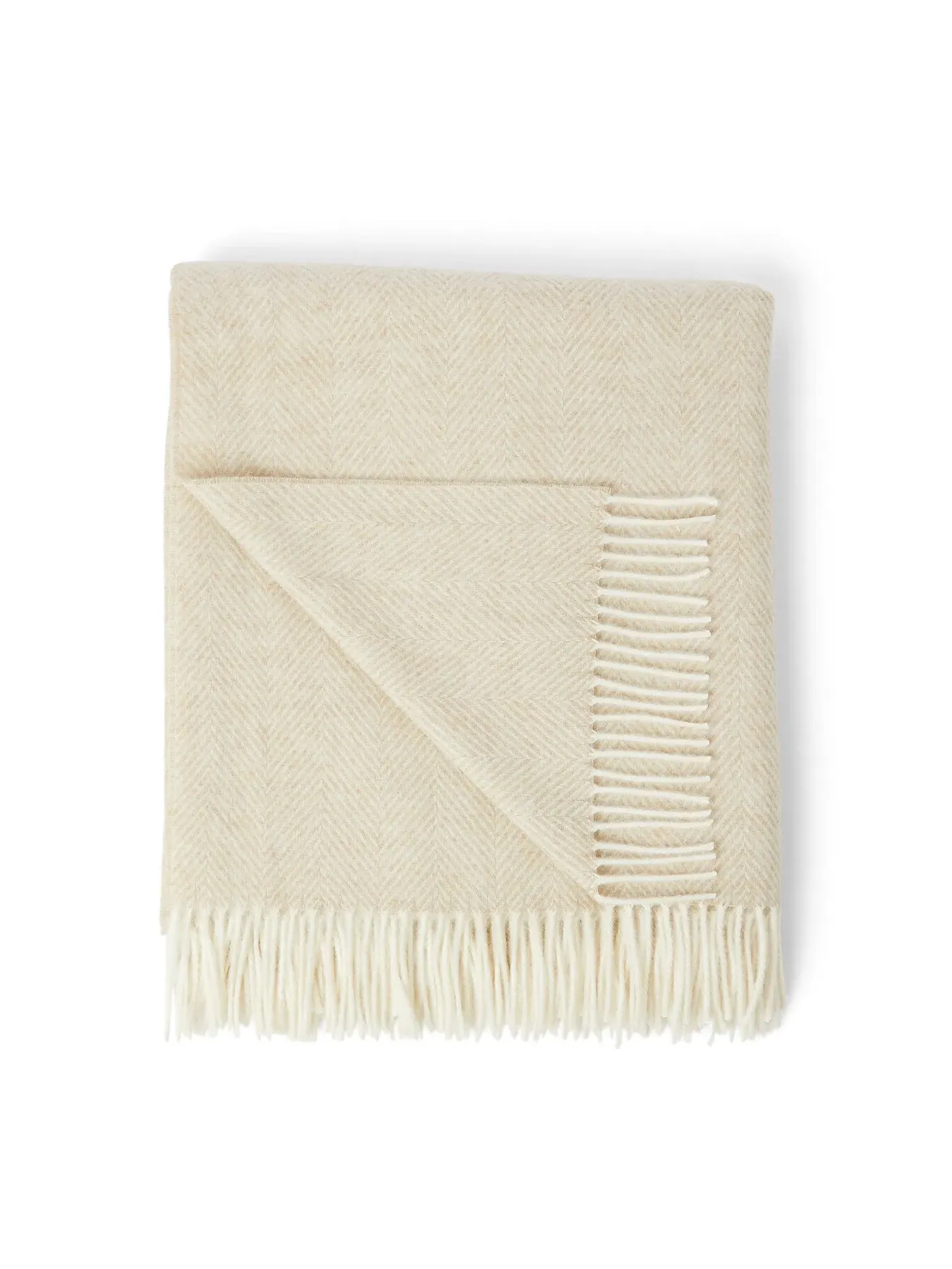 Woollen Throw - Biscuit, Yorkshire Wool image