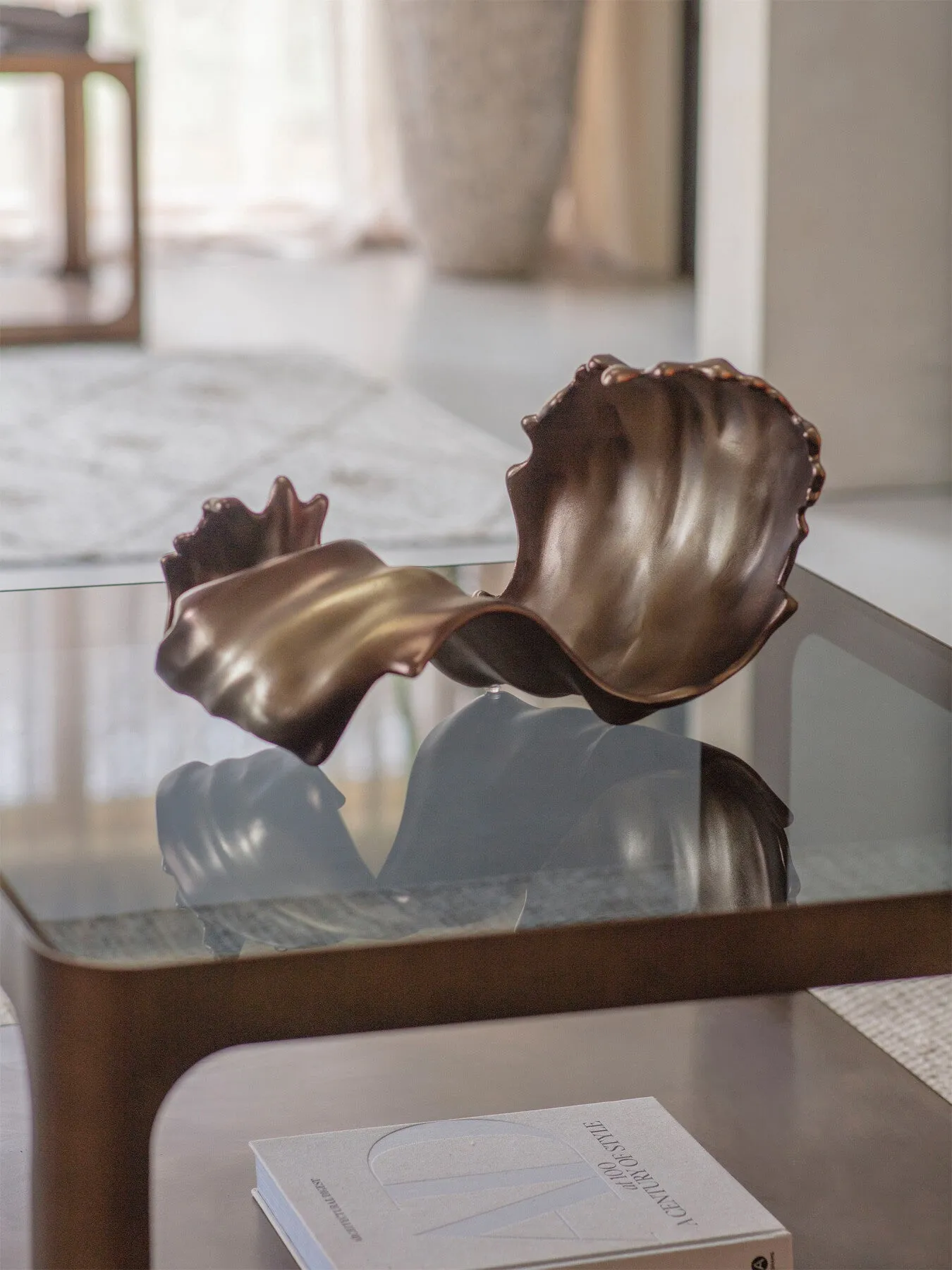 Decorative Scroll Sculpture - Gold