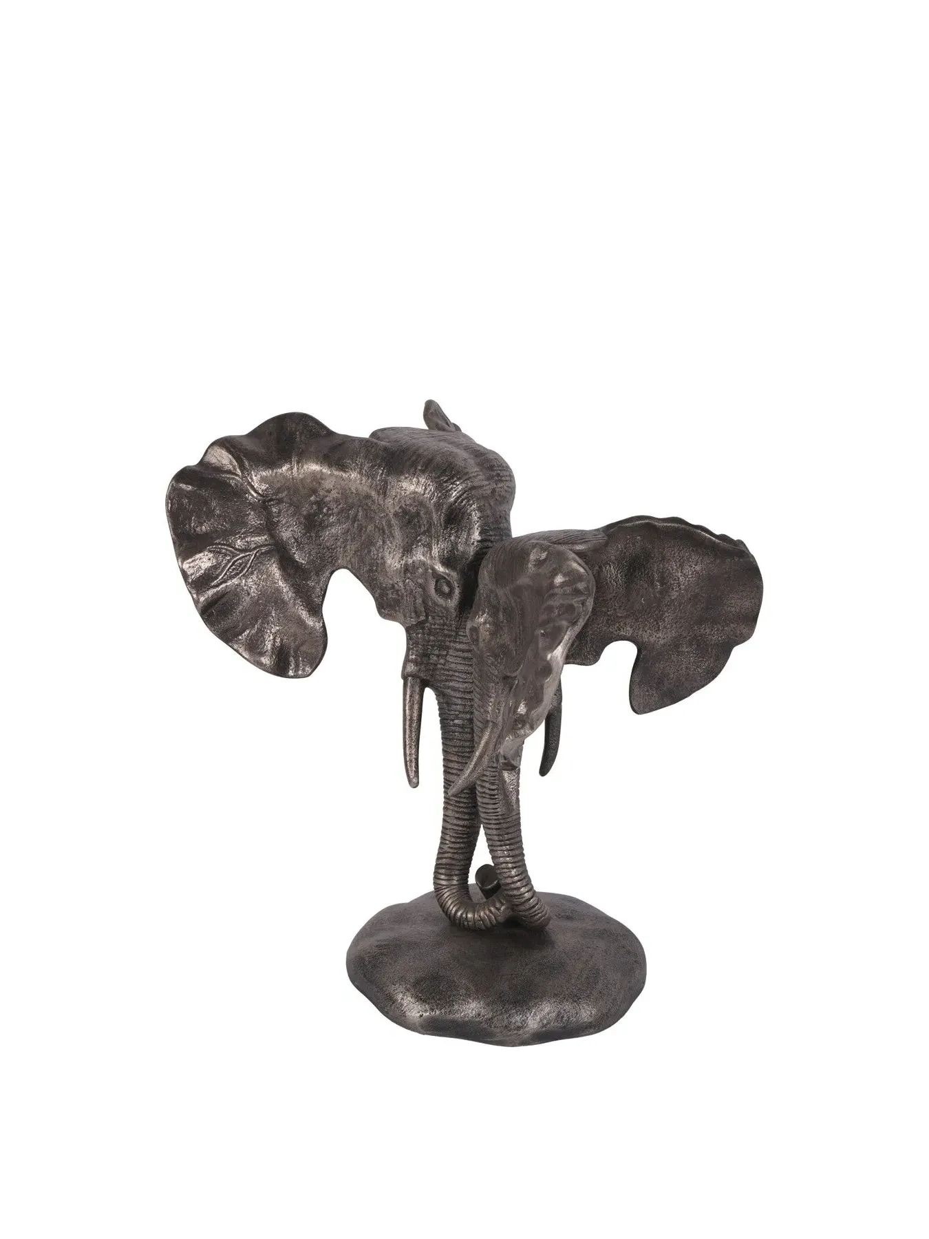 Nuzzling Elephants Sculpture - Bronze, Cast Aluminium