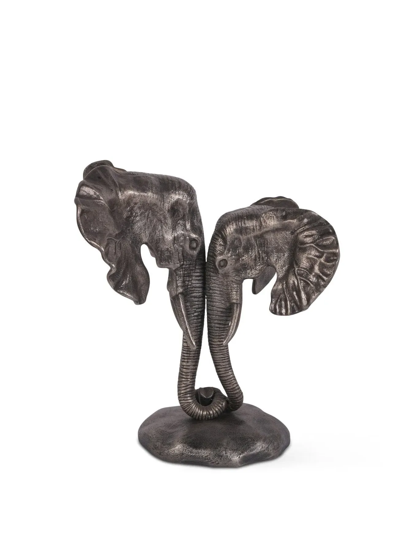 Nuzzling Elephants Sculpture - Bronze, Cast Aluminium image