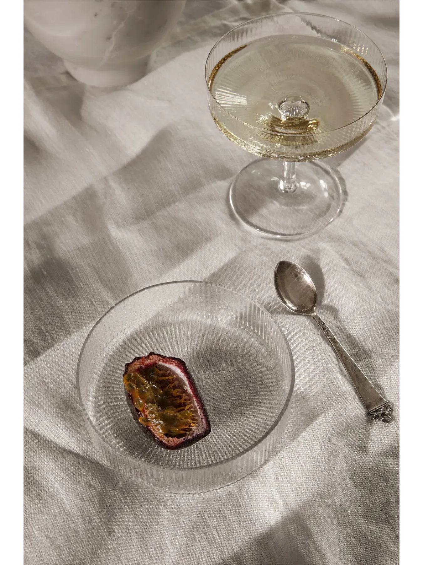 Champagne Saucers Set of 2 - Clear, Glass