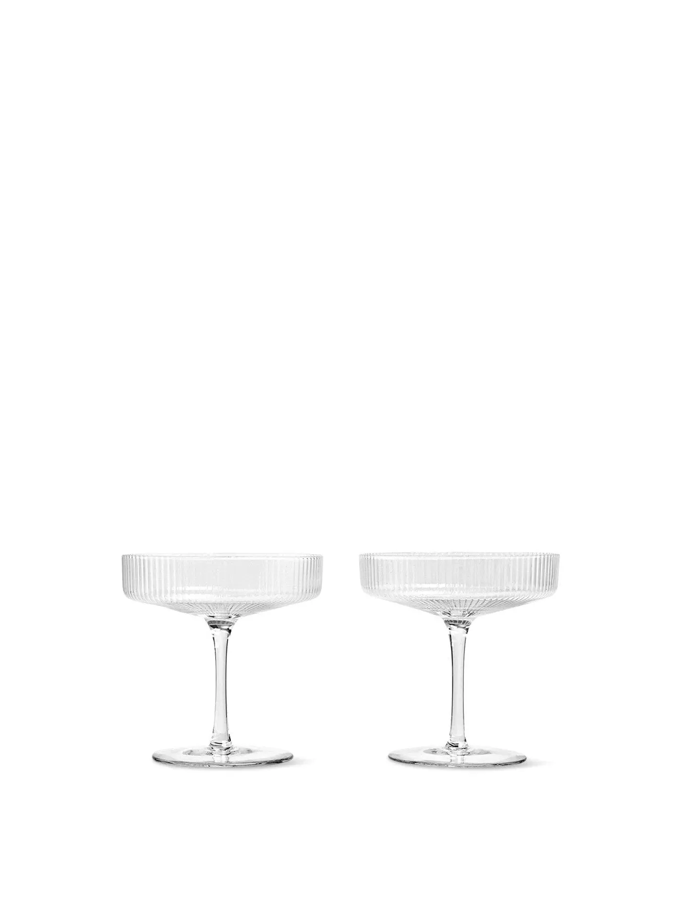 Champagne Saucers Set of 2 - Clear, Glass image