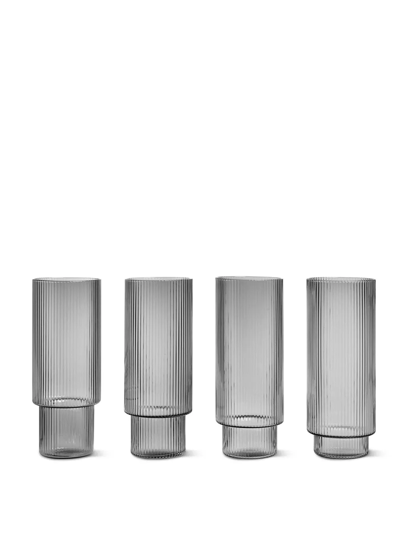 Long Drink Glasses Set of 4 - Smoked Glass image