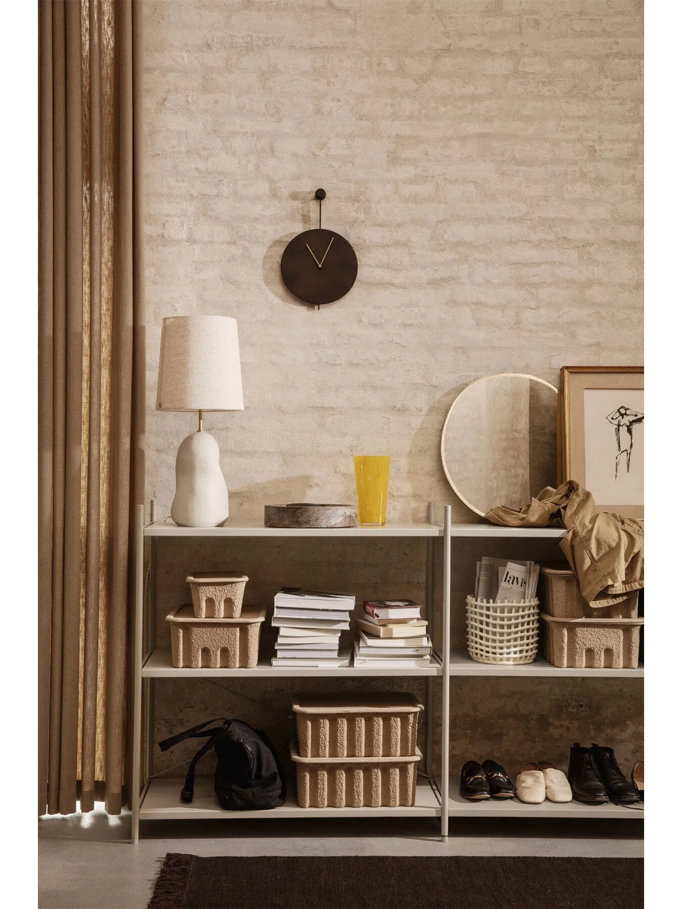 Medium Eclipse Lampshade - Natural, Textile